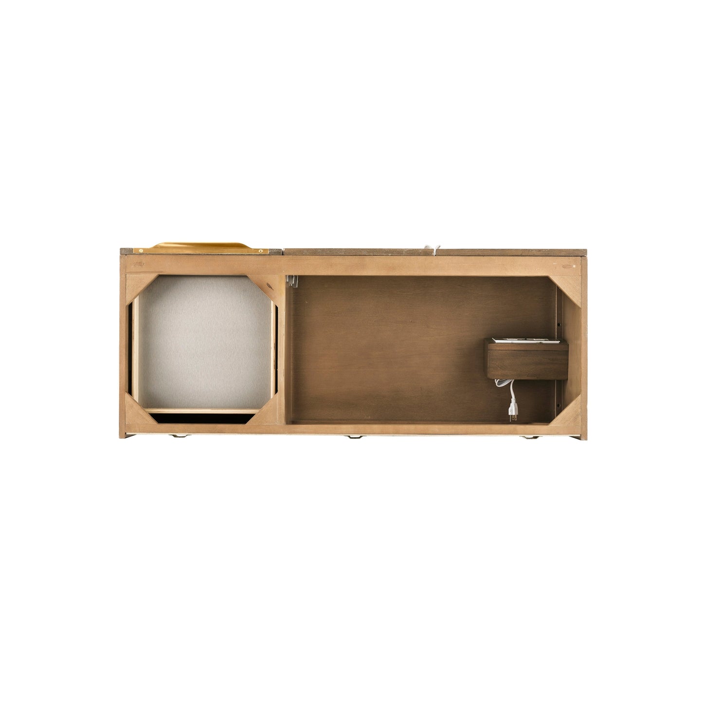 James Martin Vanities Mercer Island 48" Latte Oak, Radiant Gold Single Vanity