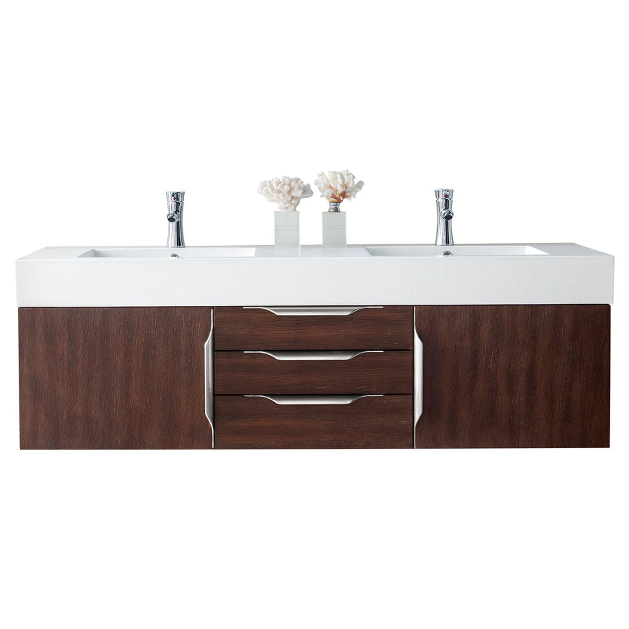 James Martin Vanities Mercer Island 59" Coffee Oak Double Vanity With