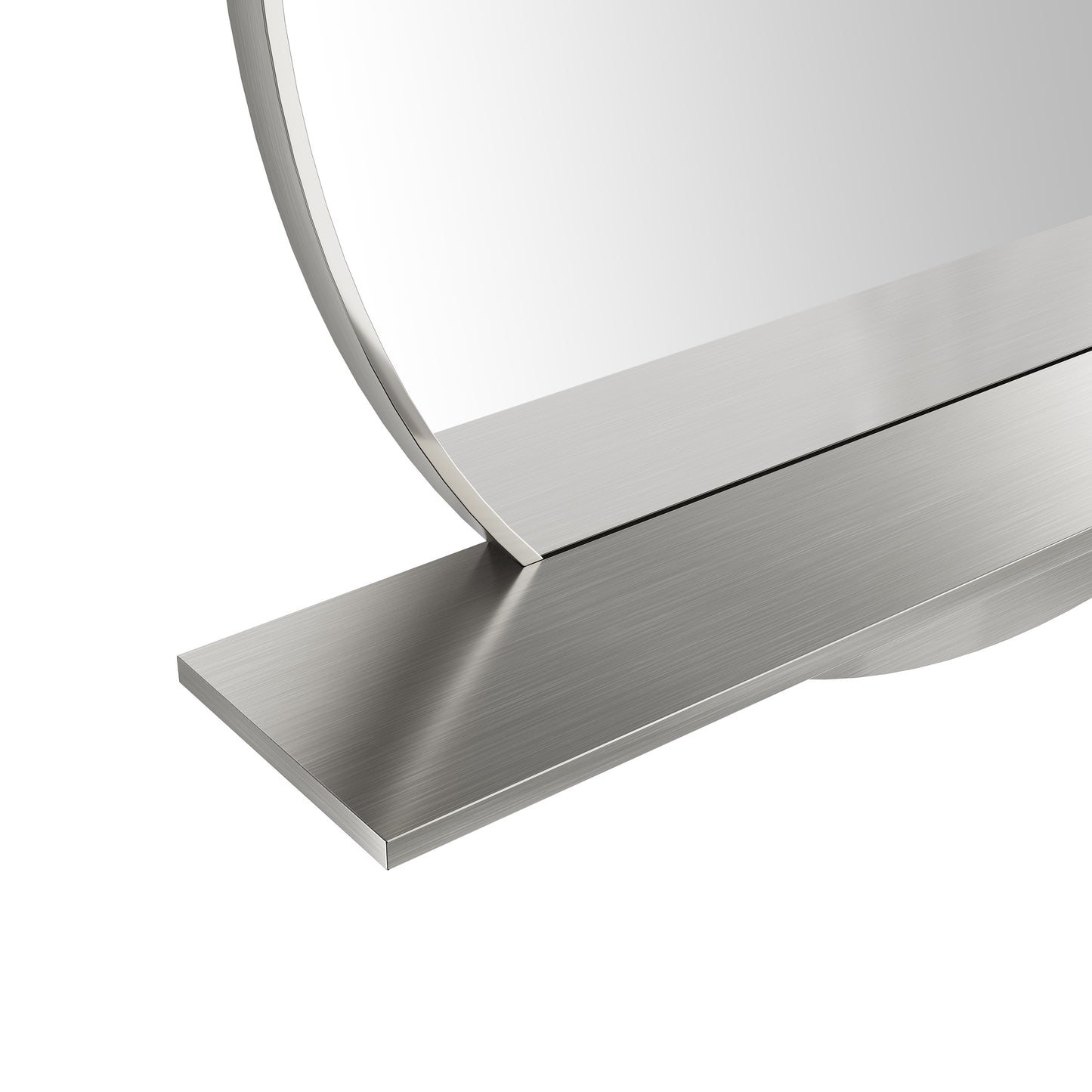 James Martin Vanities Platform 24" Brushed Nickel Mirror