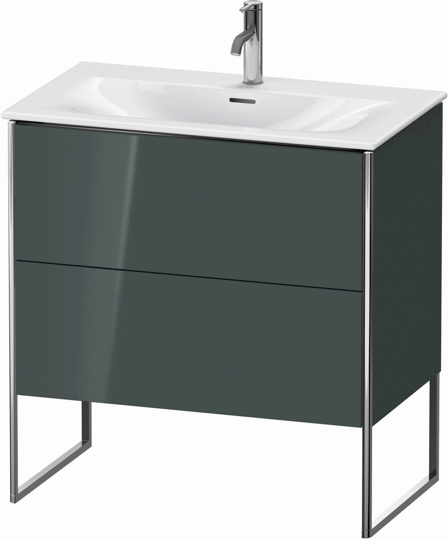 Duravit XSquare 32" Dolomite Gray Two Drawer Floorstanding Vanity Unit (XS452403838)