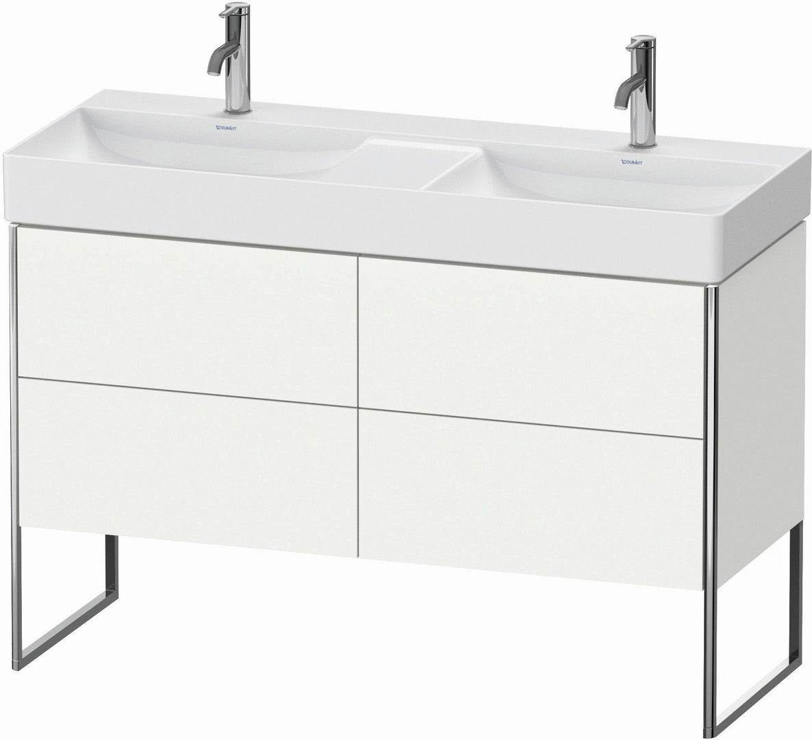 Duravit XSquare 47" White Matt Four Drawer Floorstanding Vanity Unit (XS445601818)