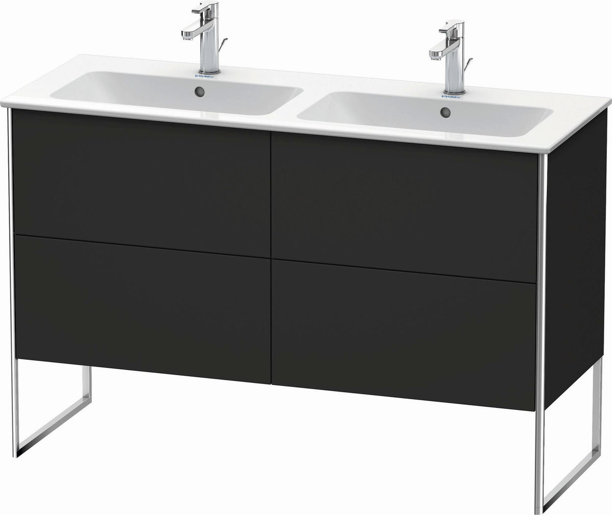 Duravit XSquare 50" Graphite Two Drawer Floorstanding Vanity Unit (XS444908080)