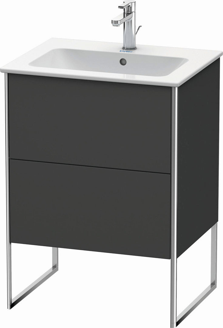Duravit XSquare 24" Graphite Two Drawer Floorstanding Vanity Unit (XS444504949)