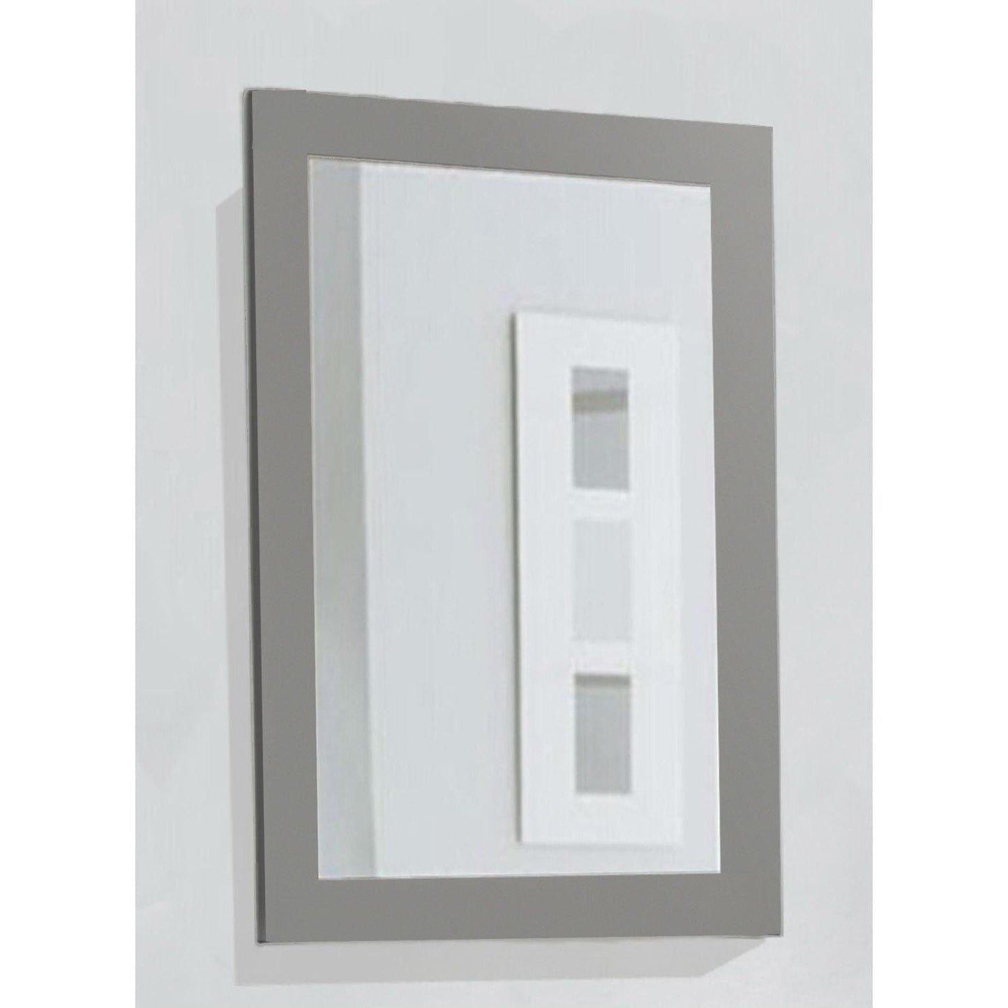Legion Furniture 20" W x 30" H Gray MDF Frame Mirror