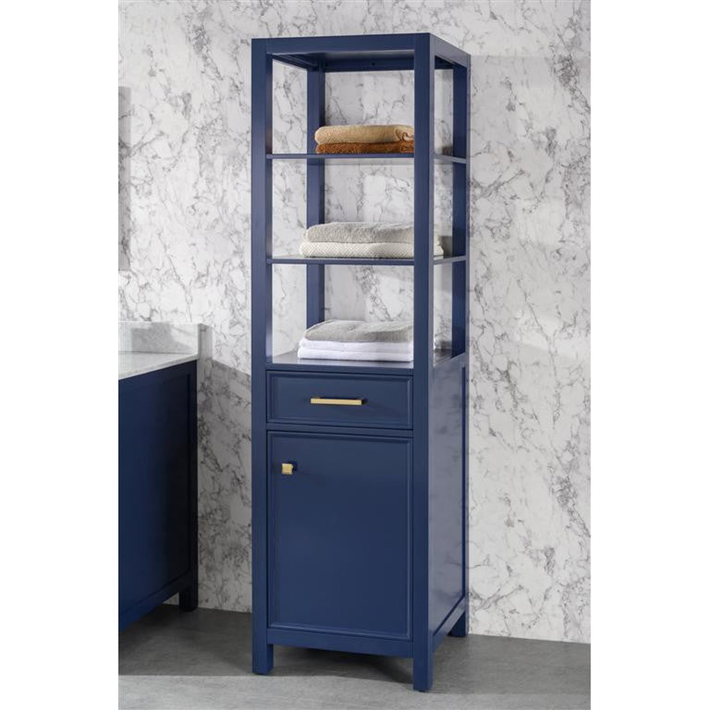 Legion Furniture 21" W x 72" H Blue Linen Cabinet