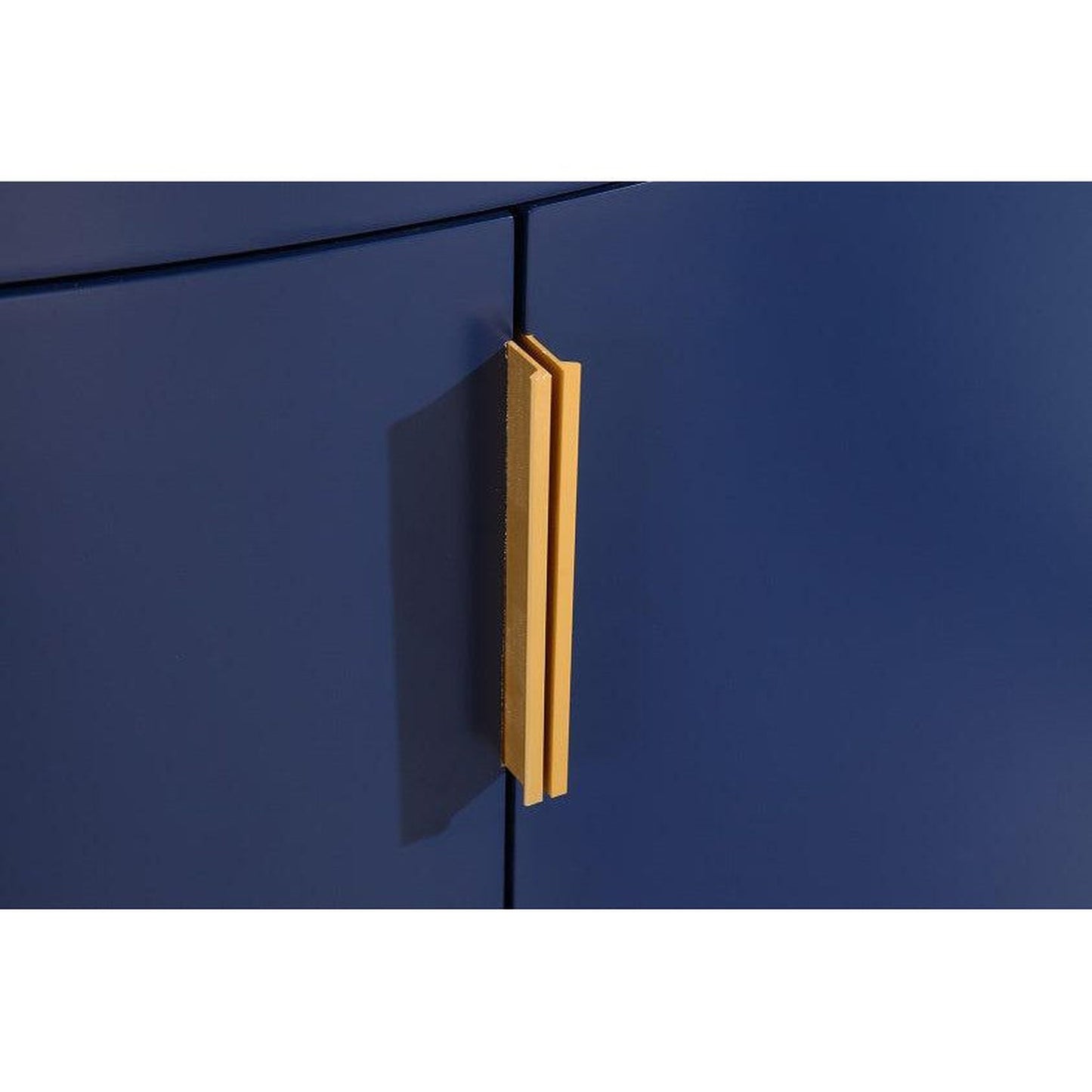 Legion Furniture WTM8130 30" Blue Freestanding PVC Vanity Cabinet With Tempered Glass Top and Sink