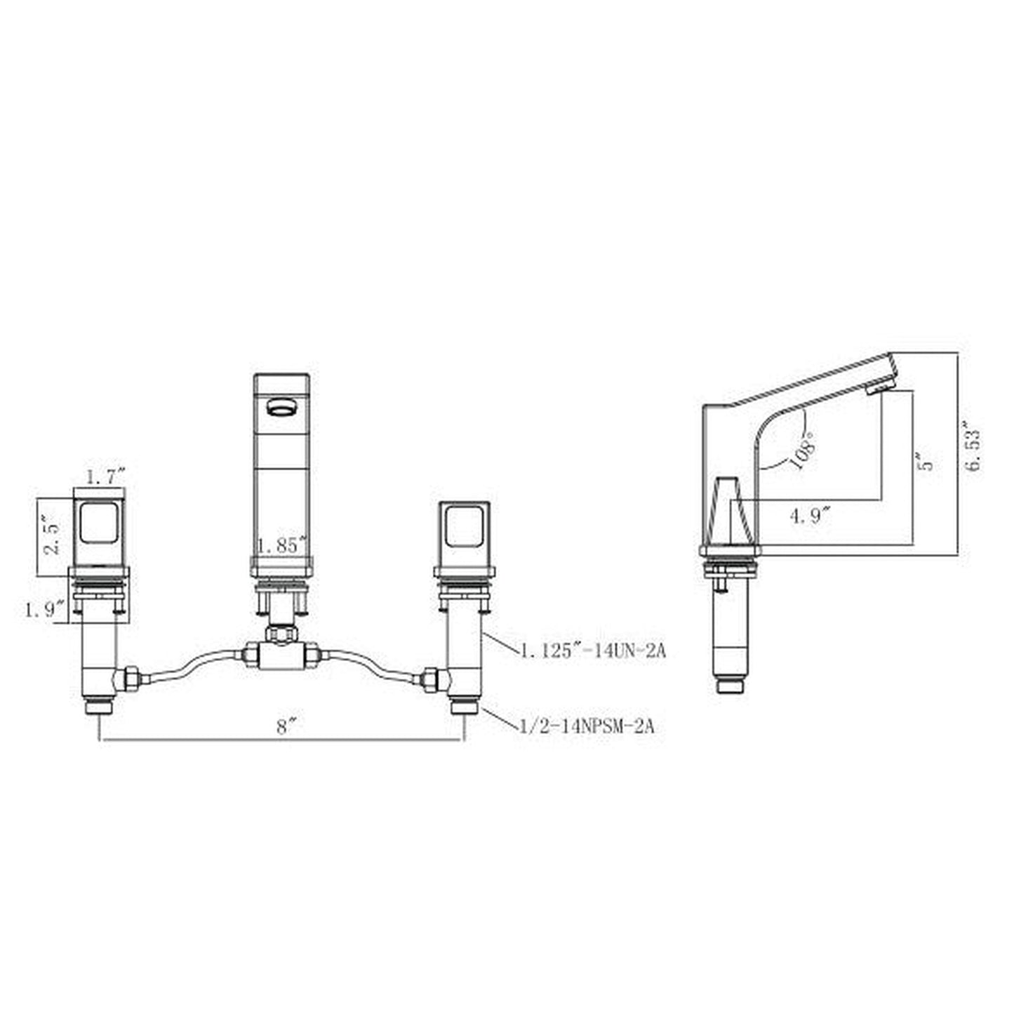 Legion Furniture ZY1003 Brushed Nickel Brass Material Faucet With Pop-up Drain
