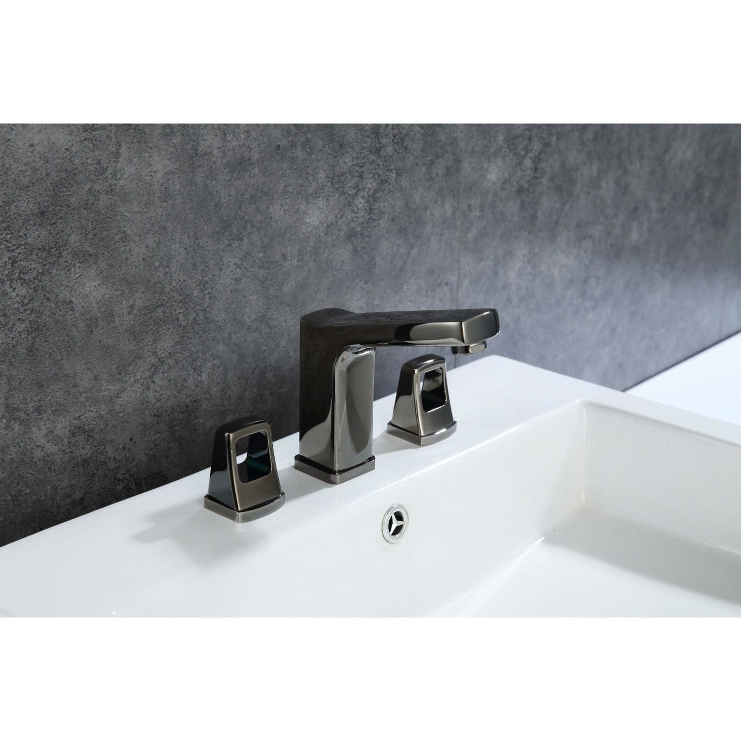 Legion Furniture ZY1003 Glossy Black Brass Material Faucet With Pop-up Drain