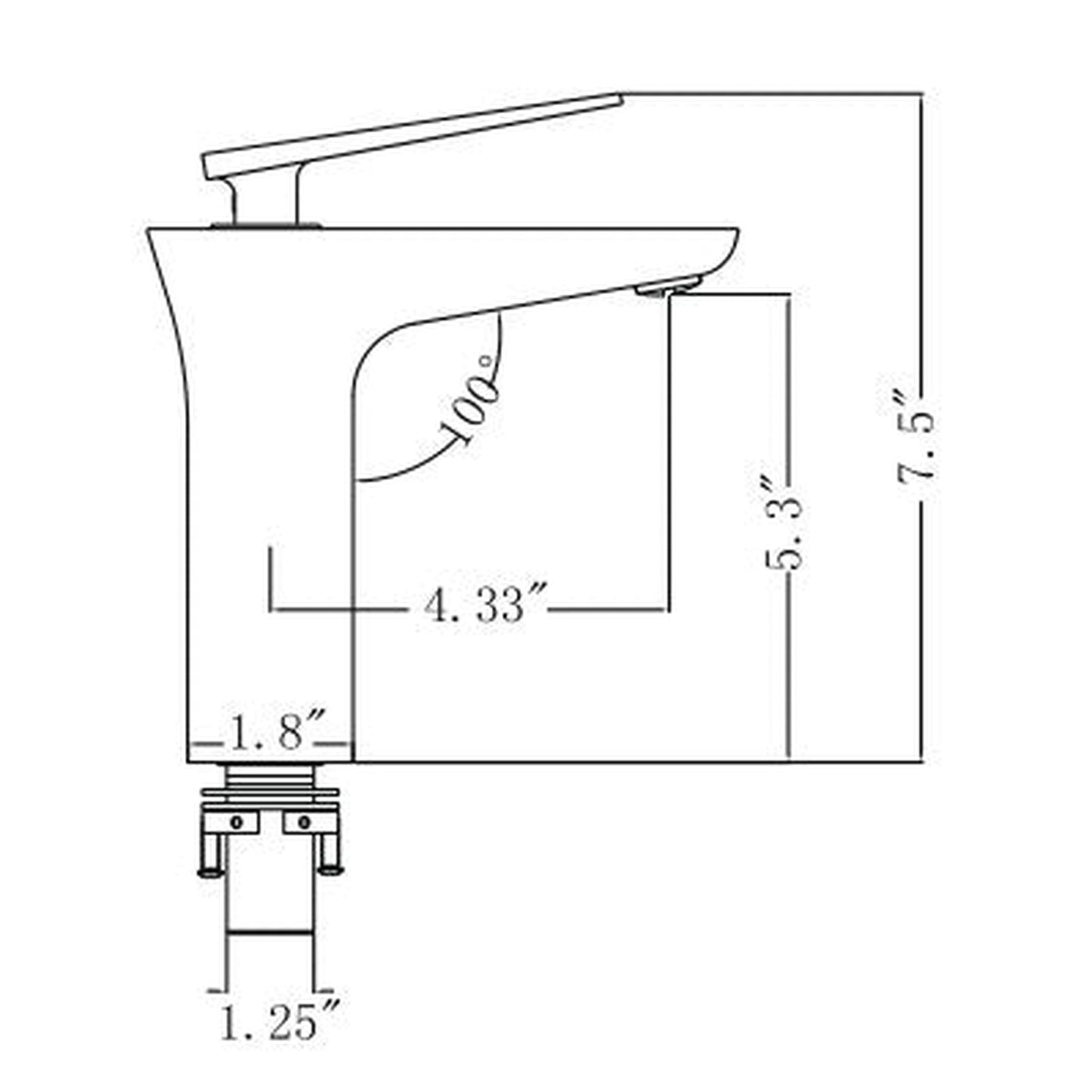 Legion Furniture ZY1013 Brushed Nickel Brass Material Faucet With Pop-up Drain