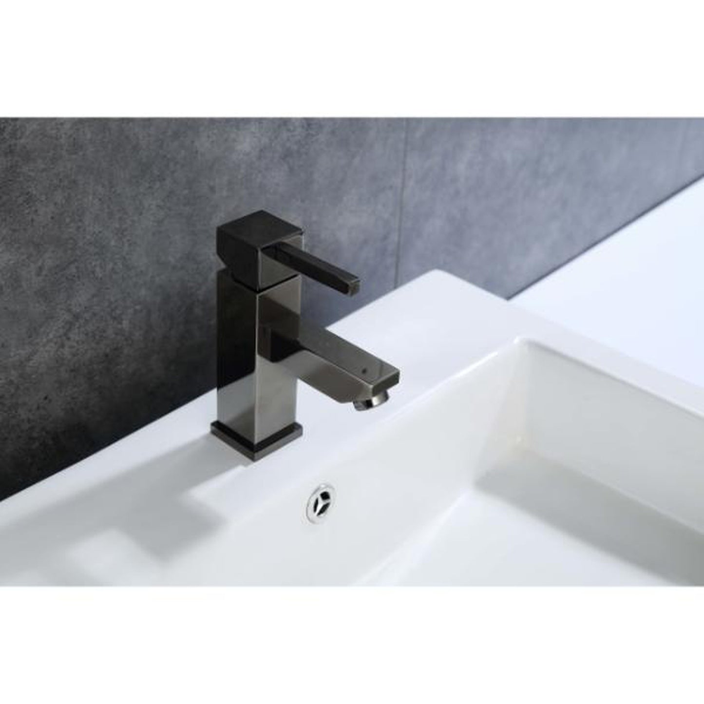 Legion Furniture ZY6001 Glossy Black Brass Material Faucet With Pop-up Drain