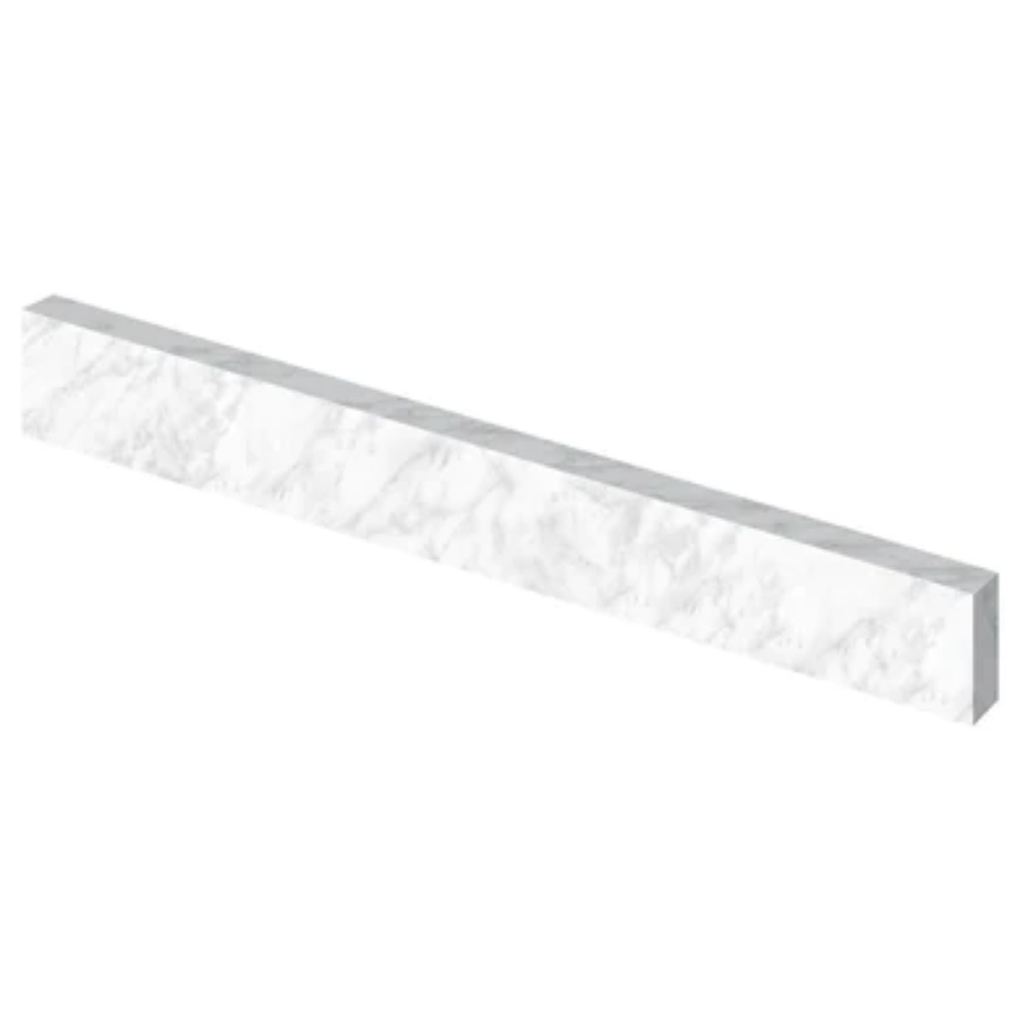 LessCare 21 1/4" x 4" Cara White Marble Side Splash US Bath Store