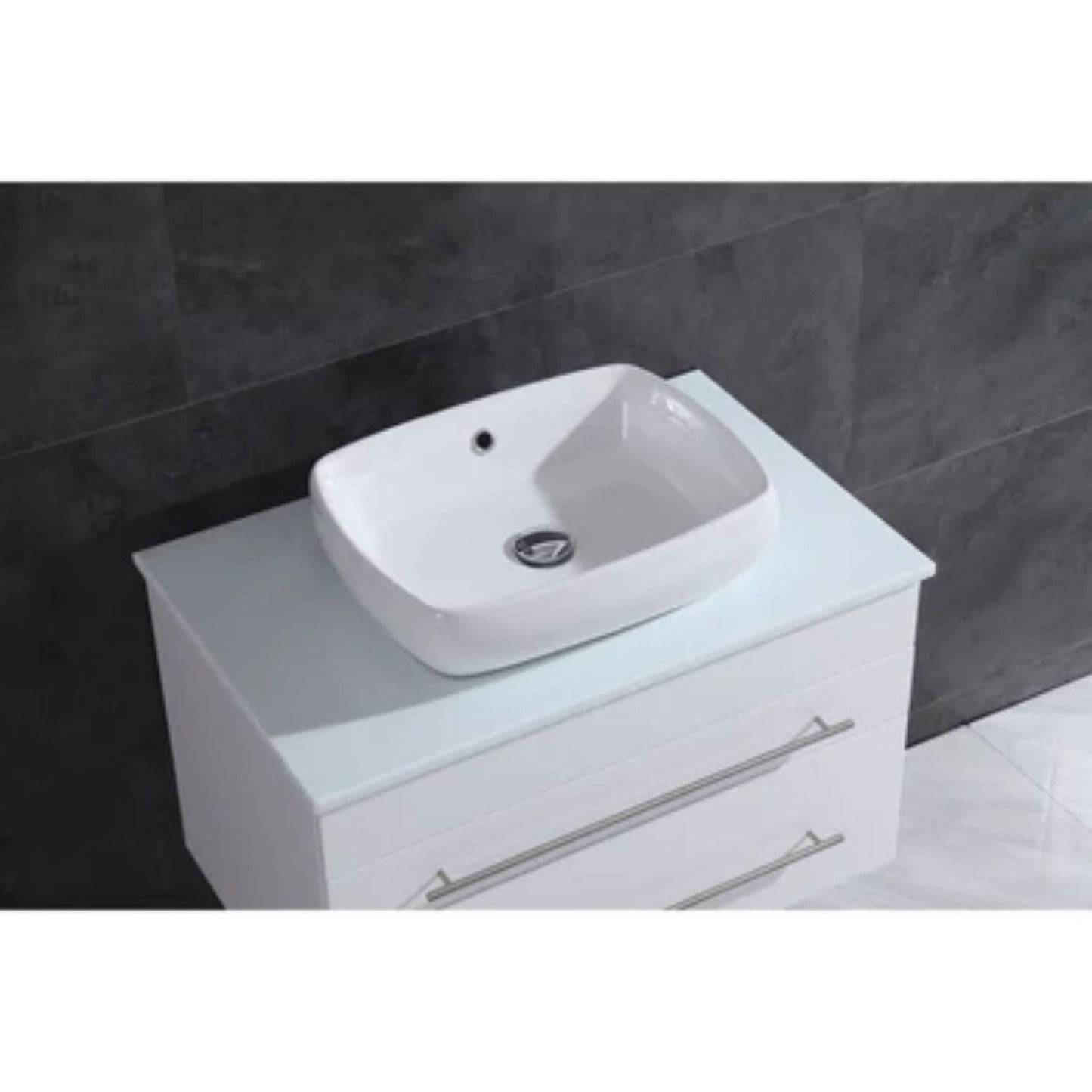 LessCare 30" White Vanity Cabinet Modern