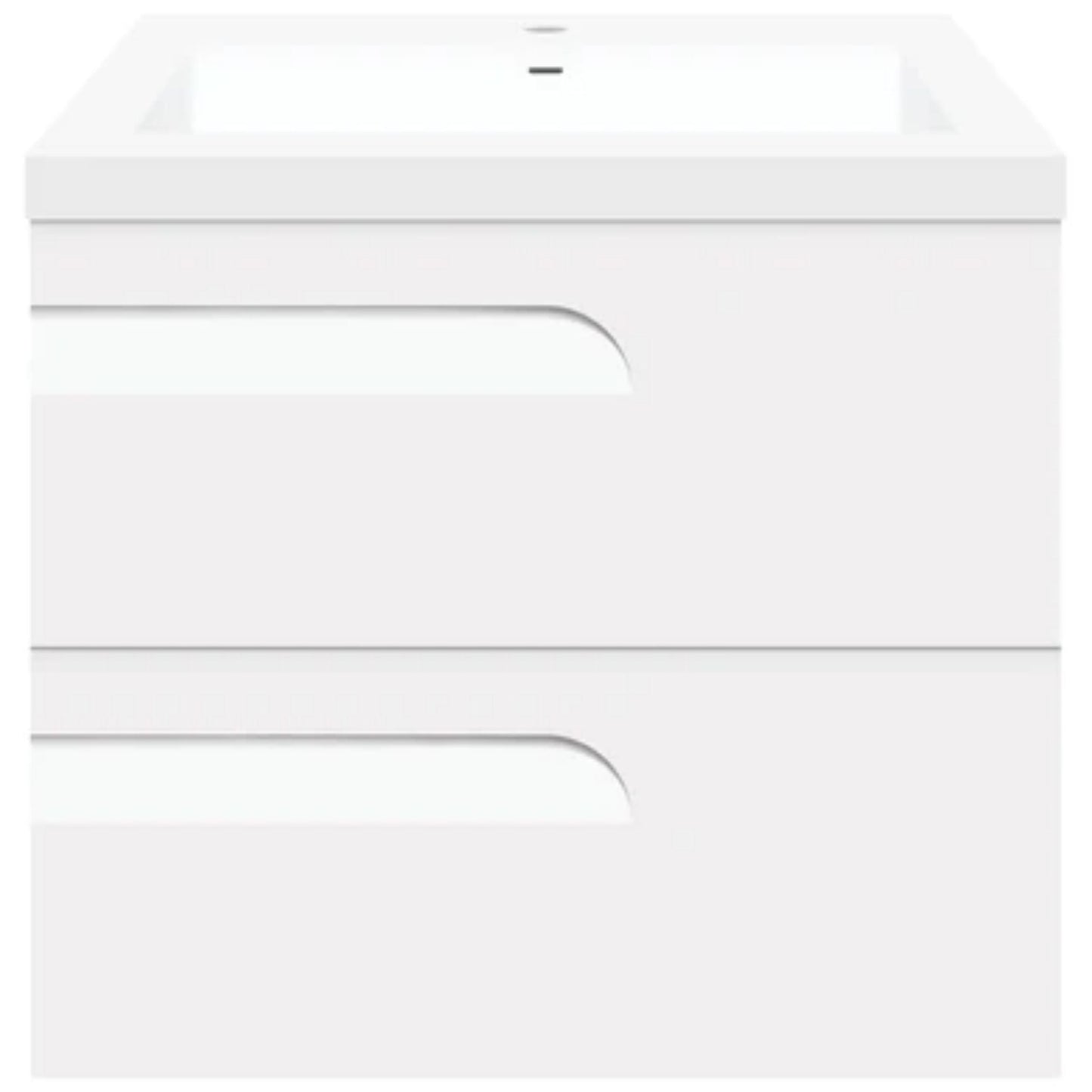 LessCare 30" White Wall-Mount Modern Vanity with Square Sink Top