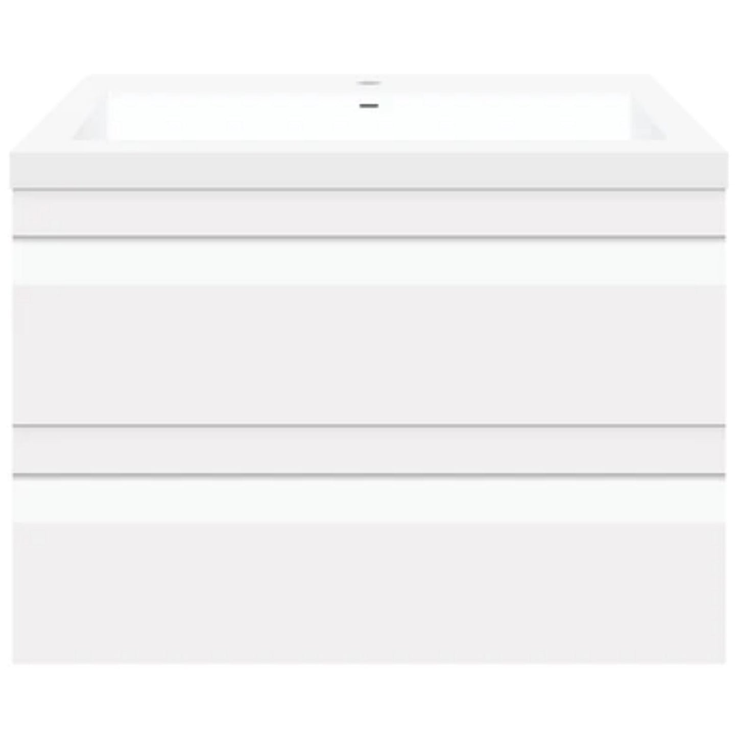 LessCare 30" White Wall-Mount Modern Vanity with Square Sink Top