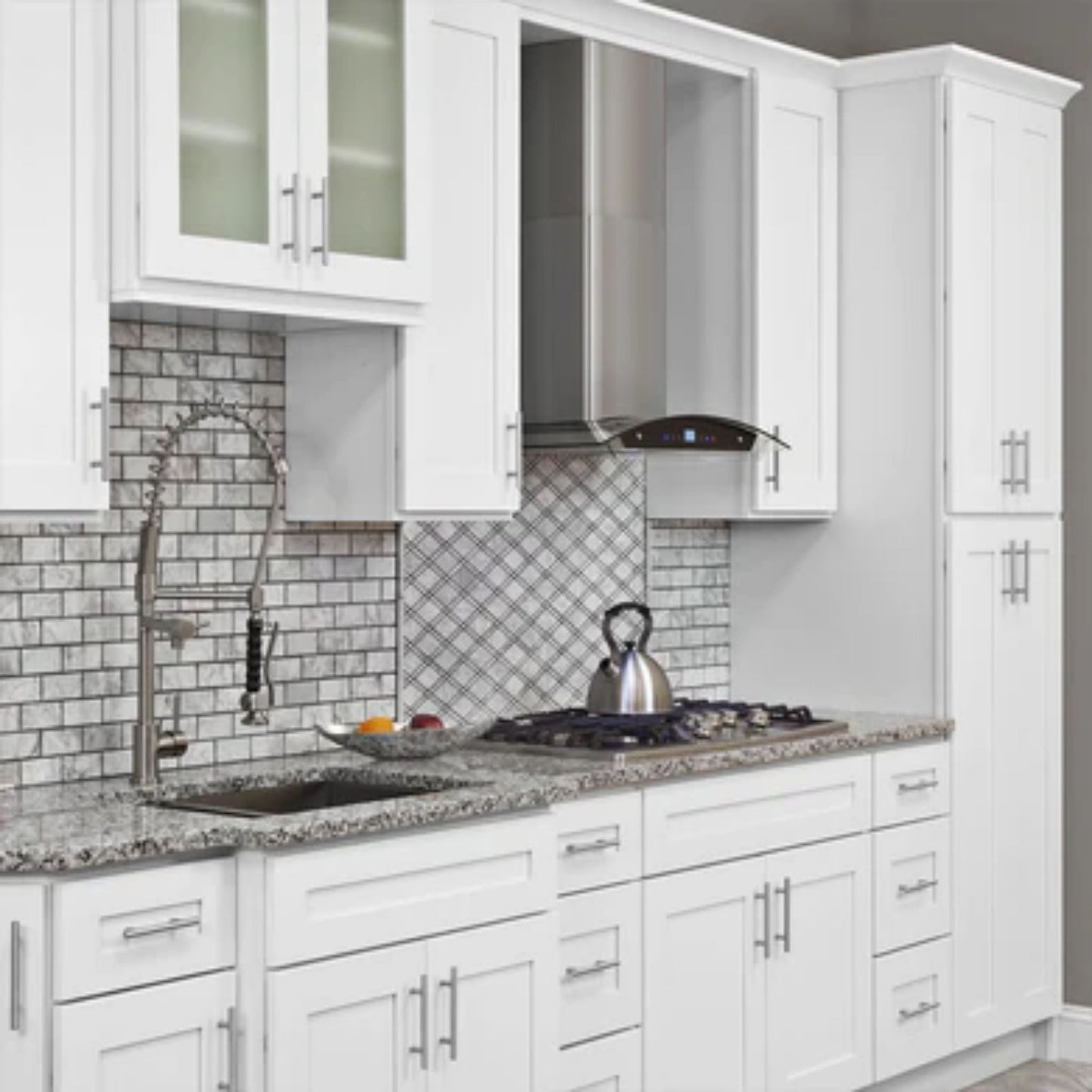 LessCare 30" x 36" x 12" Alpina White Wall Kitchen Cabinet - W3036