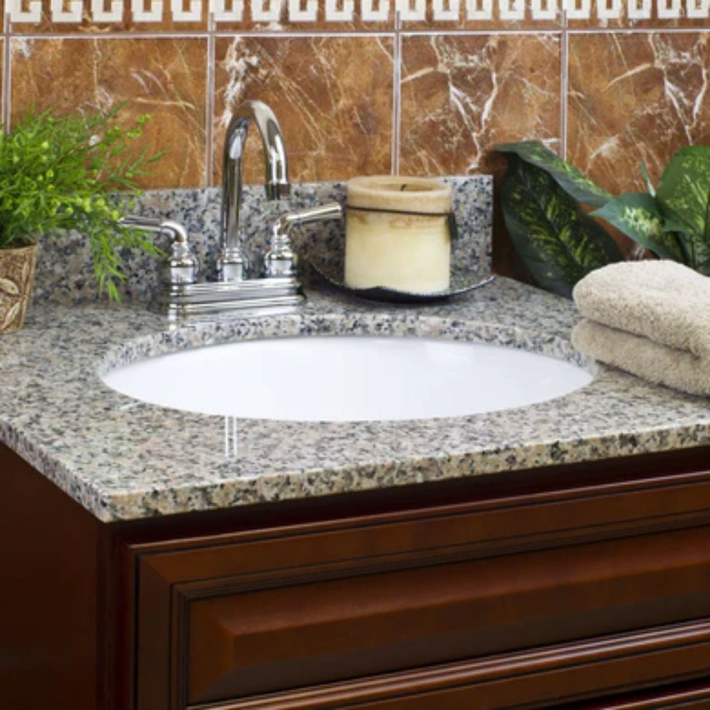 LessCare 31" x 22" Burlywood with Backsplash (8 in Spread)
