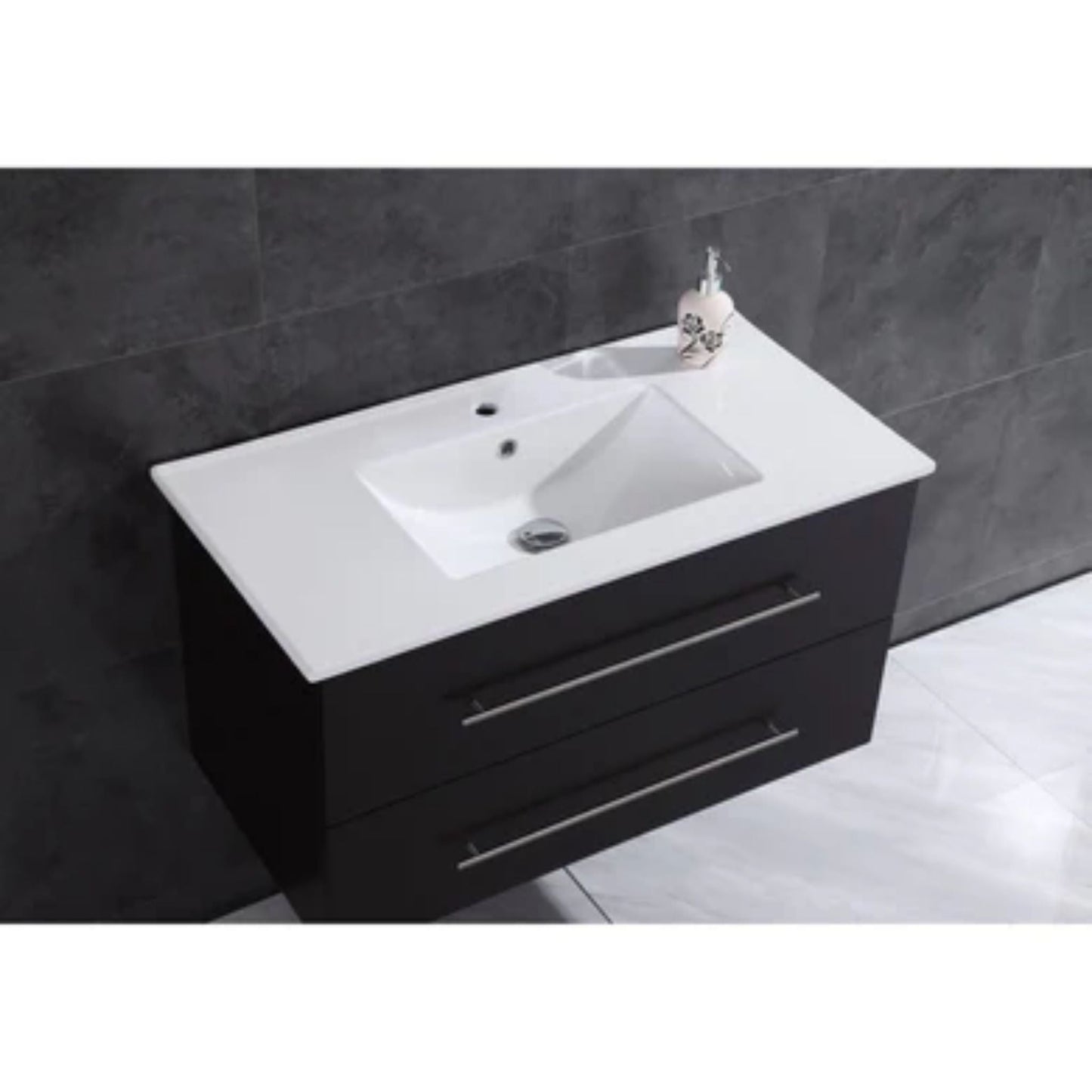 LessCare 35" Espresso Vanity Cabinet Modern