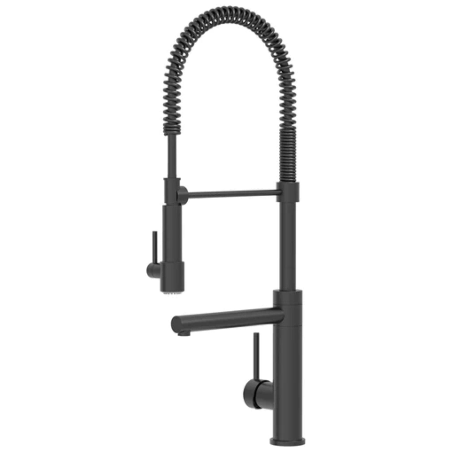 LessCare Matte Black Modern Spring-Type Kitchen Faucet - LK19M