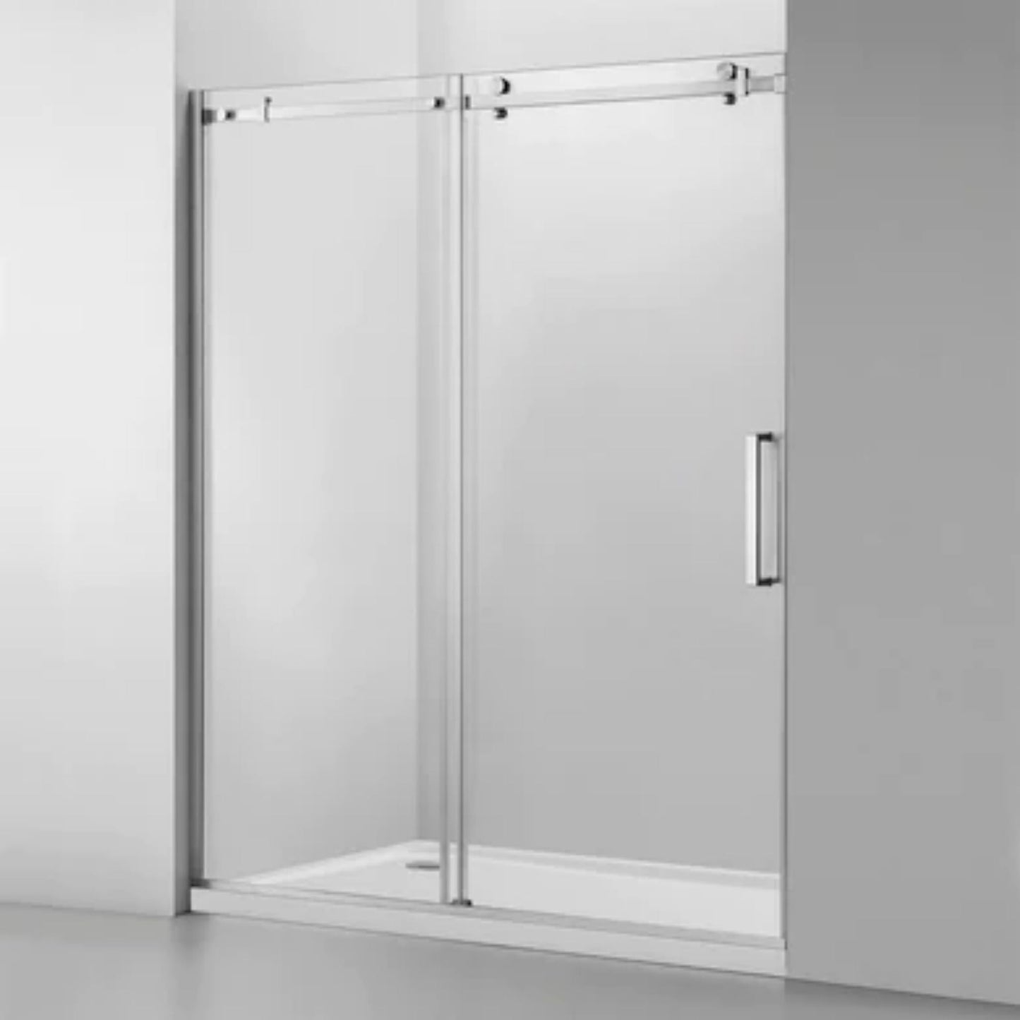 LessCare Ultra-B 44-48" x 76" Brushed Nickel Sliding Shower Door
