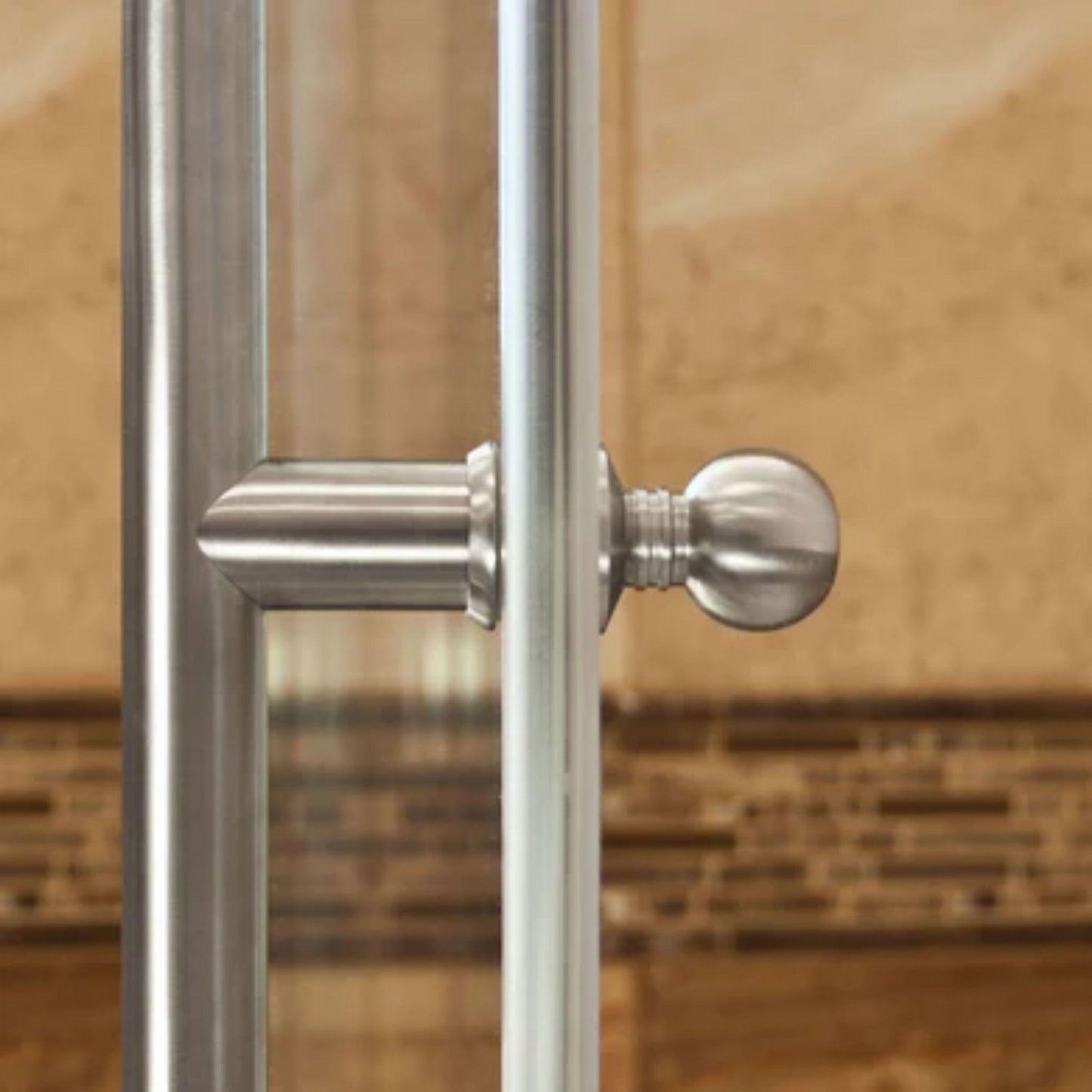 LessCare Ultra-C 56" - 60" x 62" Brushed Nickel Sliding Bathtub Door