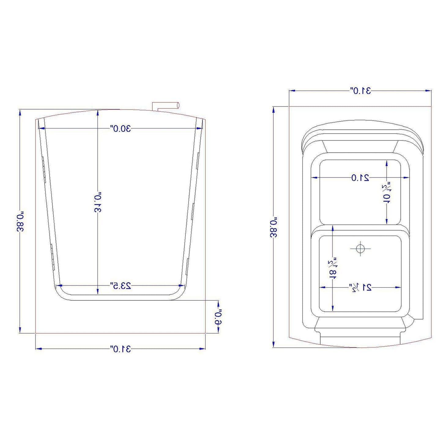 Mobility Bathworks 33"W x 38"L x 40"H Walk-In Left Hand Dual Jetted Tub - White
