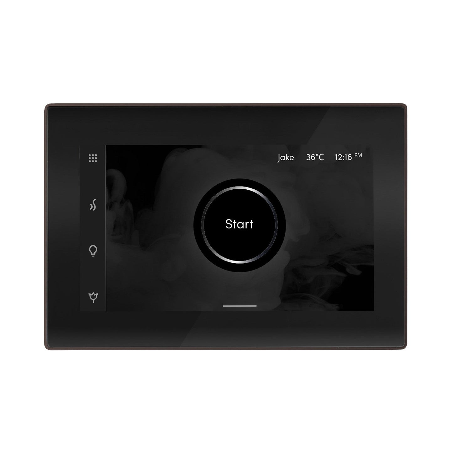 MrSteam iSteamX 12" Steam Shower Control and Aroma Glass SteamHead in Black Oil Rubbed Bronze