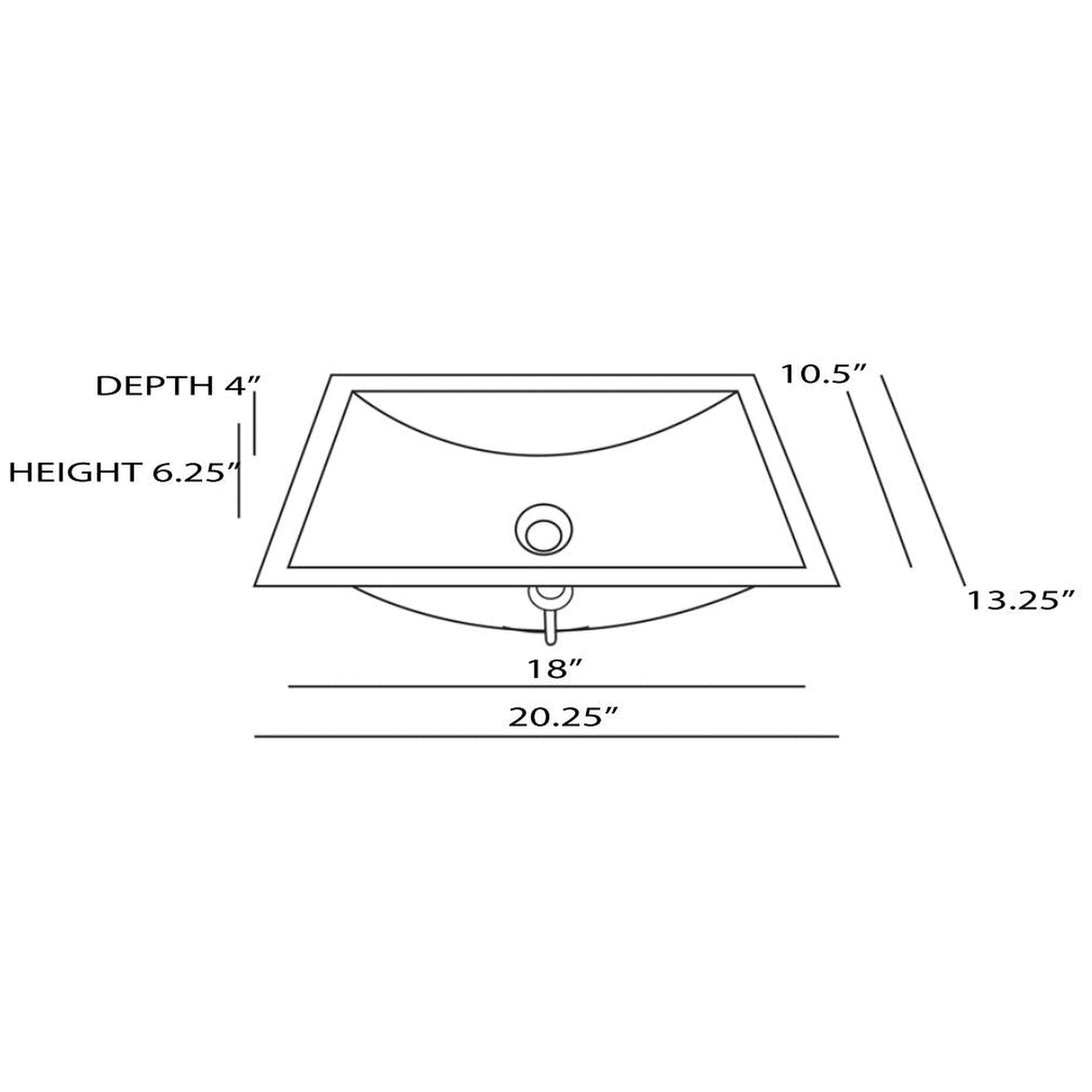 Nantucket Sinks Brightwork Home 21" W x 14" D" Rectangular Hand Hammered Polished Stainless Steel Undermount Sink With Overflow