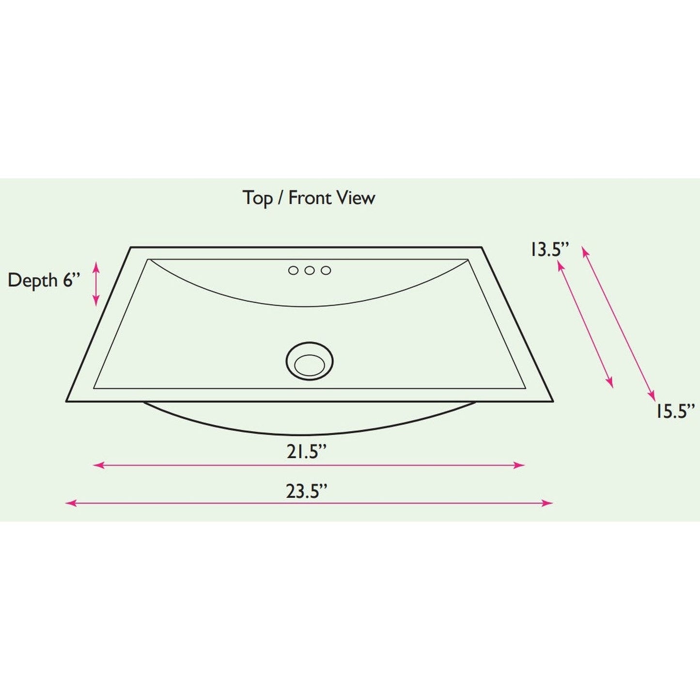 Nantucket Sinks Brightwork Home 22" W x 14" D" Rectangular Hand Hammered Polished Brass Undermount Sink With Overflow
