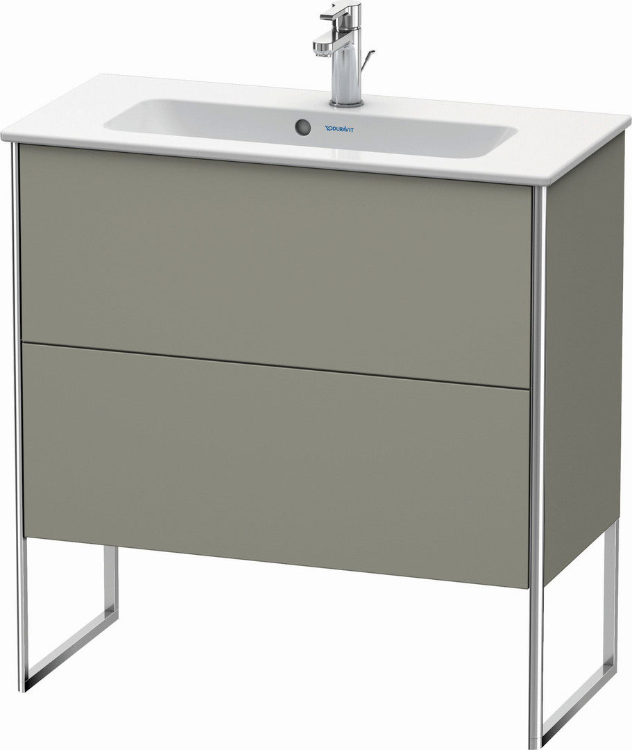 Duravit XSquare 32" Stone Gray Two Drawer Floorstanding Vanity Unit (XS445509292)