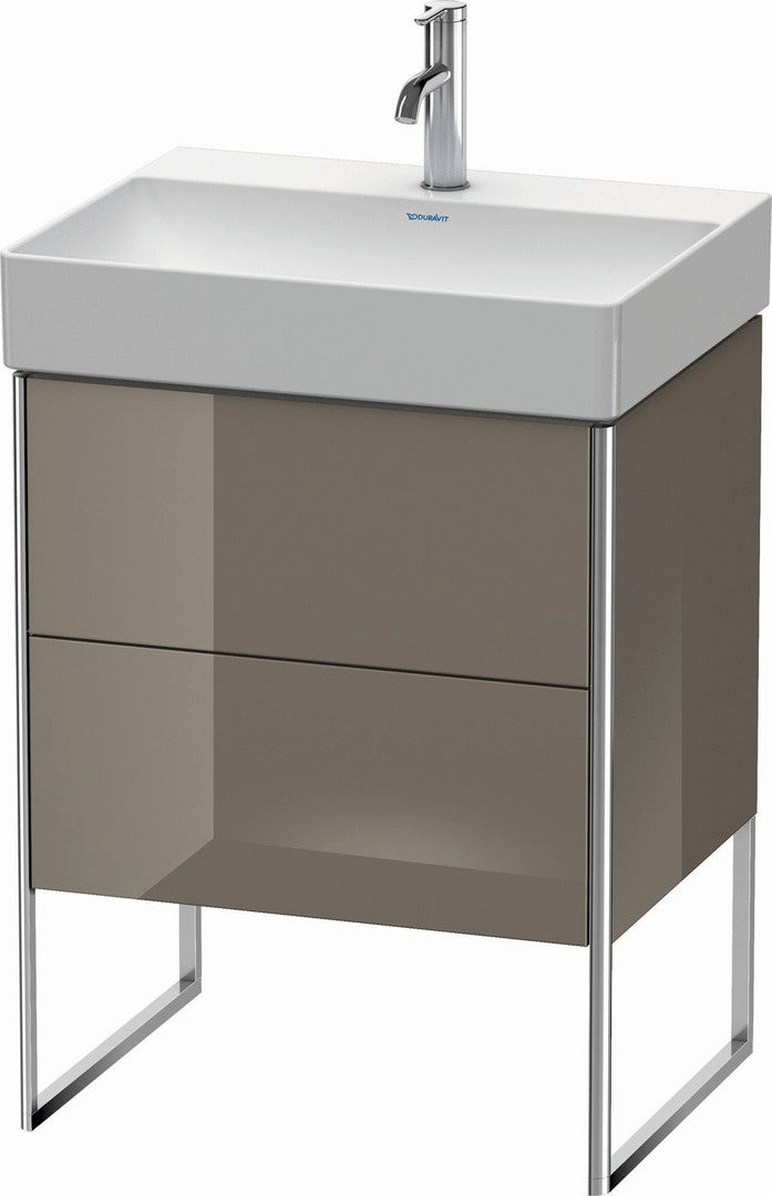 Duravit XSquare 23" Flannel Gray Two Drawer Floorstanding Vanity Unit (XS444208989)