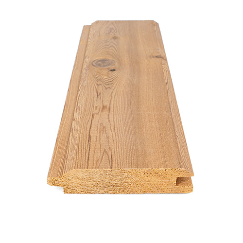 PROSAUNAS Cedar 1" x 4" x 8' Natural Cedar Wood Select Tight Knot, Tongue & Groove, V-Joint 2 Edges Sauna Wall Panelling