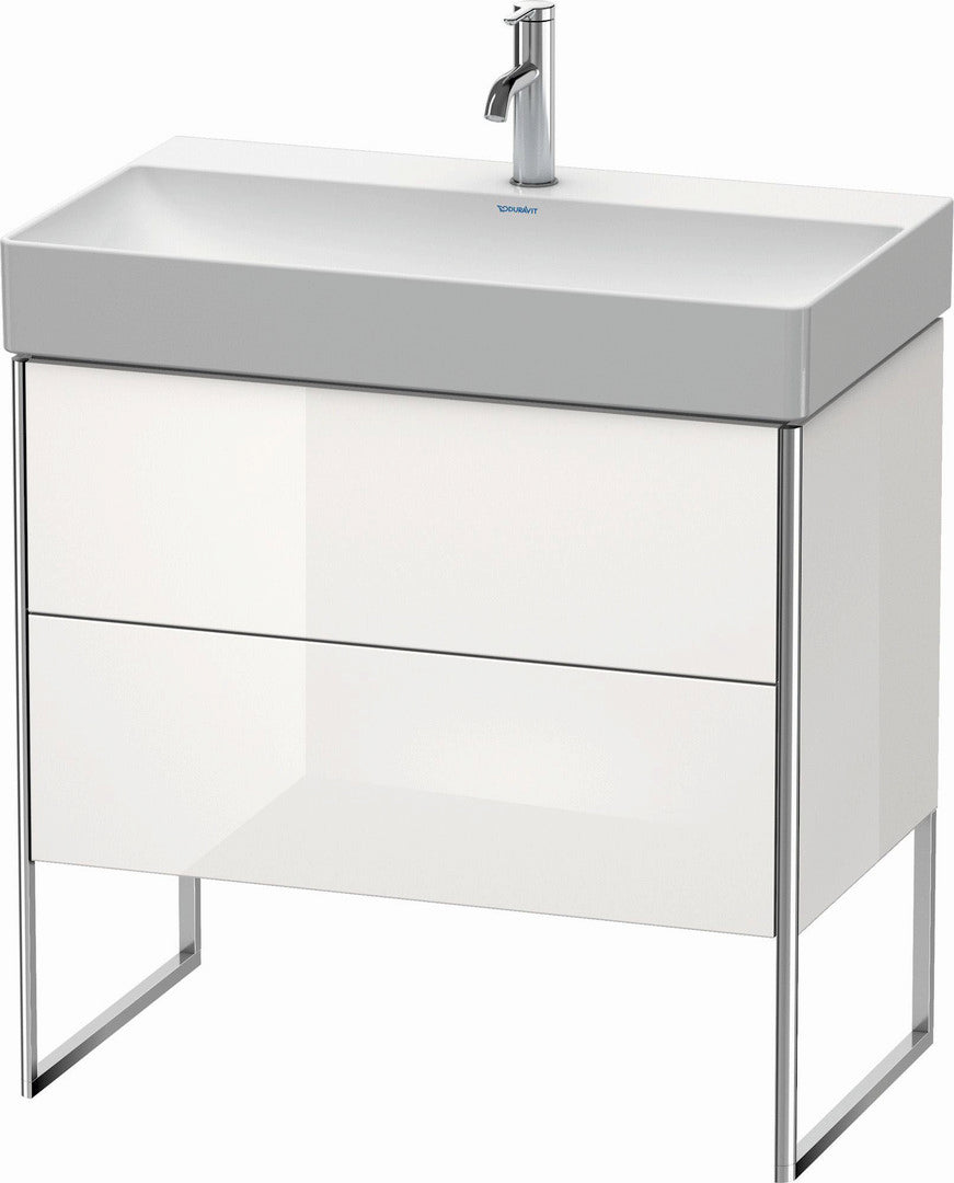 Duravit XSquare 31" White High Gloss Two Drawer Floorstanding Vanity Unit (XS444308585)