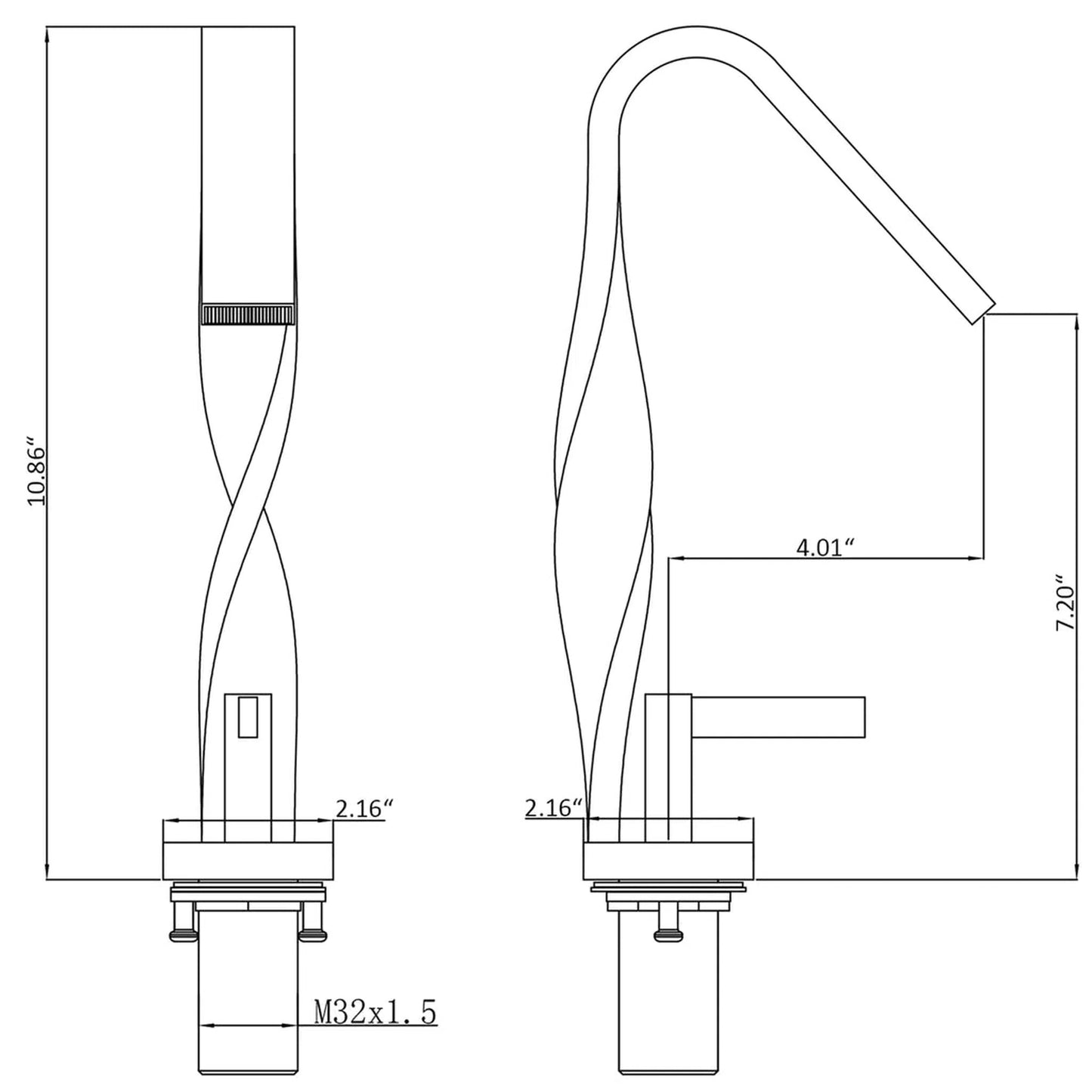 RBROHANT RB0795 Single Hole Black Solid Brass Deck Mounted Bathroom Faucet
