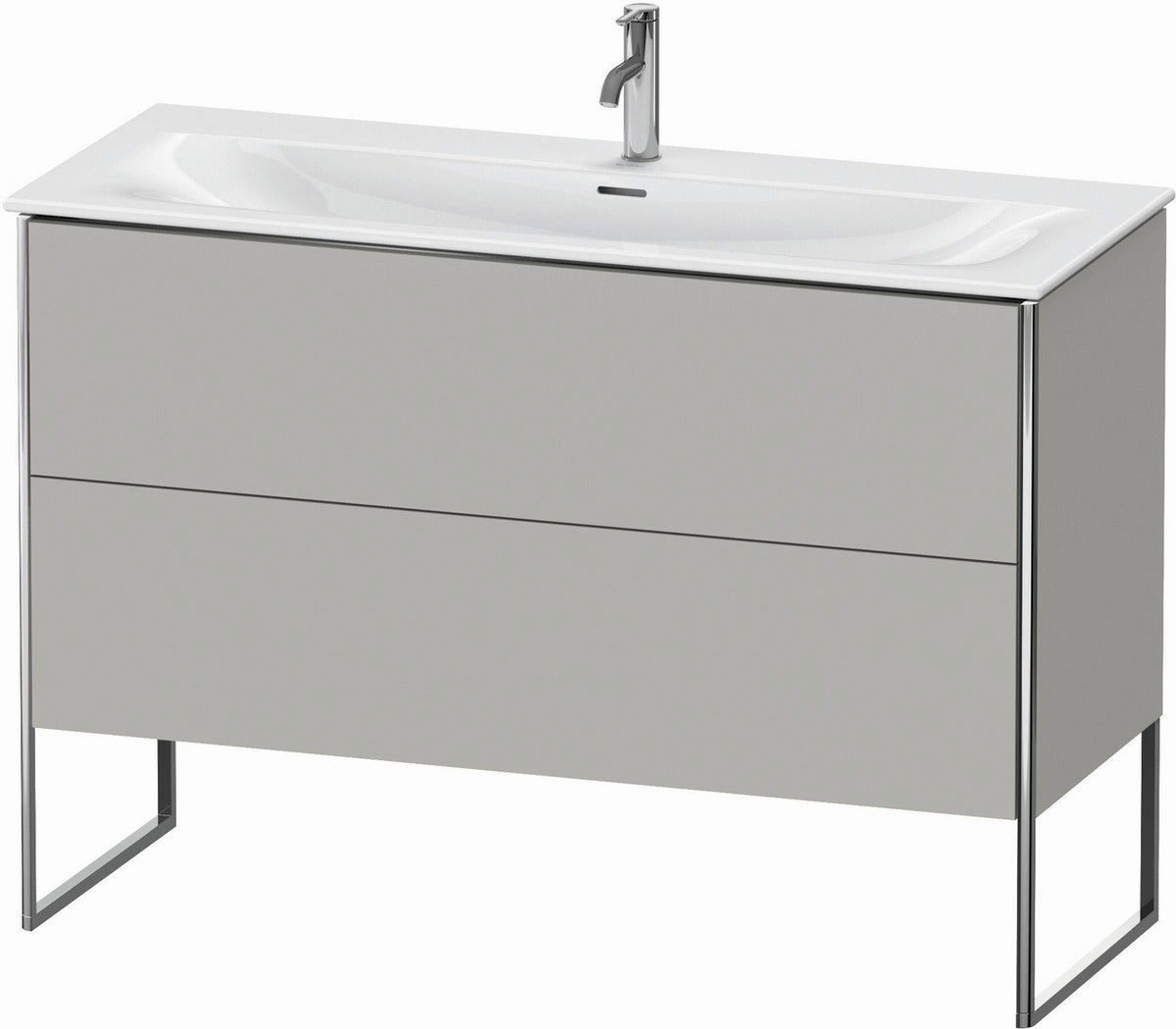 Duravit XSquare 48" Concrete Gray Two Drawer Floorstanding Vanity Unit (XS452600707)