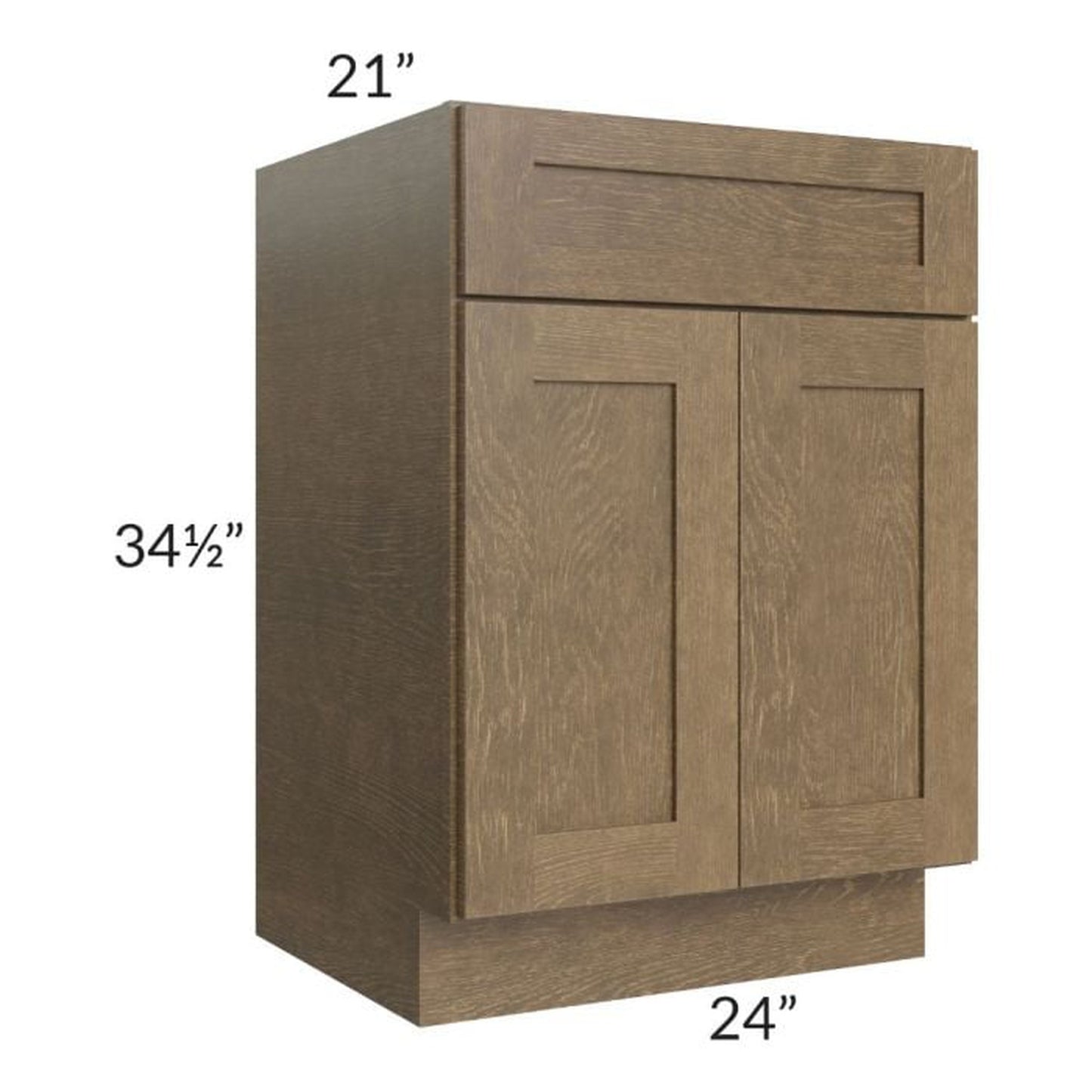 RTA Royal Bronze Shaker 24" Vanity Sink Base Cabinet with 2 Finished Sides