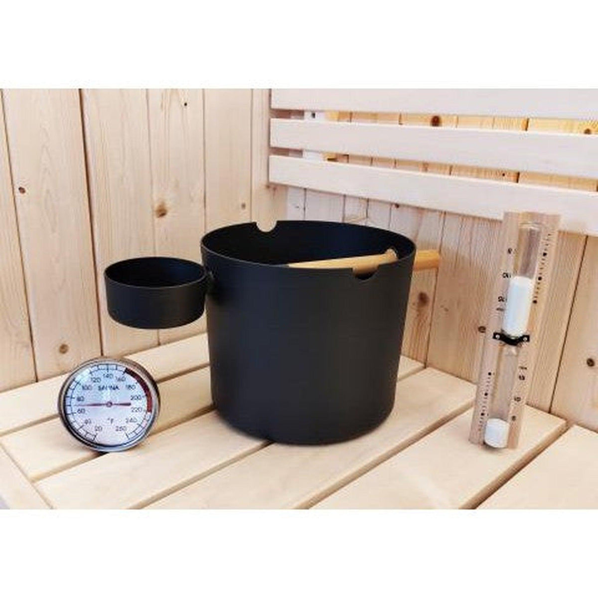 SaunaLife Bucket and Ladle Package 2 - Black