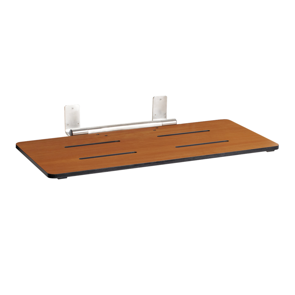 Seachrome Signature Series Catalina 29" W x 17" D Rustic Teak One Piece Solid Phenolic Rear Mounted Folding Tub Seat With Frame