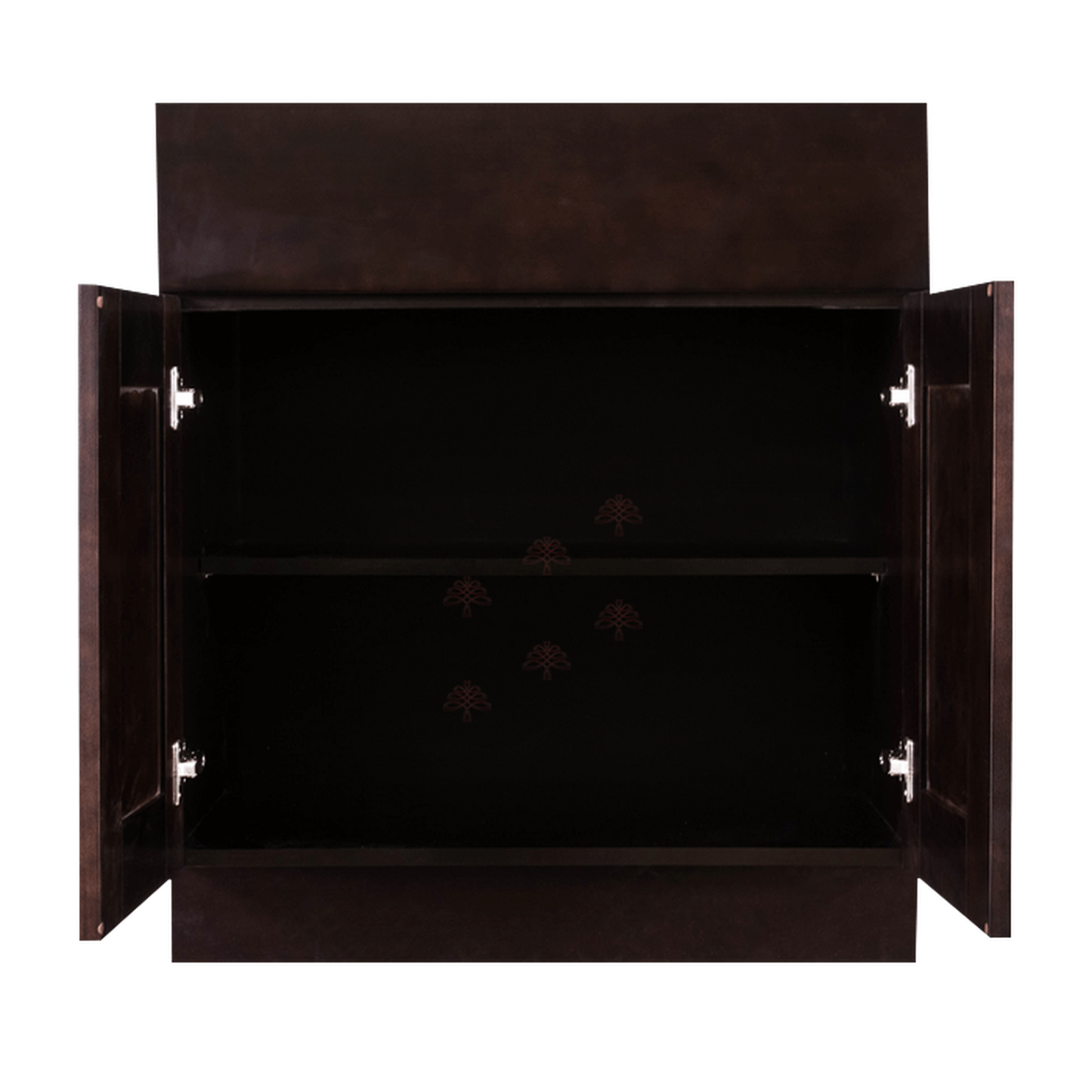 Selected Vendors AE-B33 Anchester 33" x 35" Freestanding Frameless Base Espresso Wood Cabinet