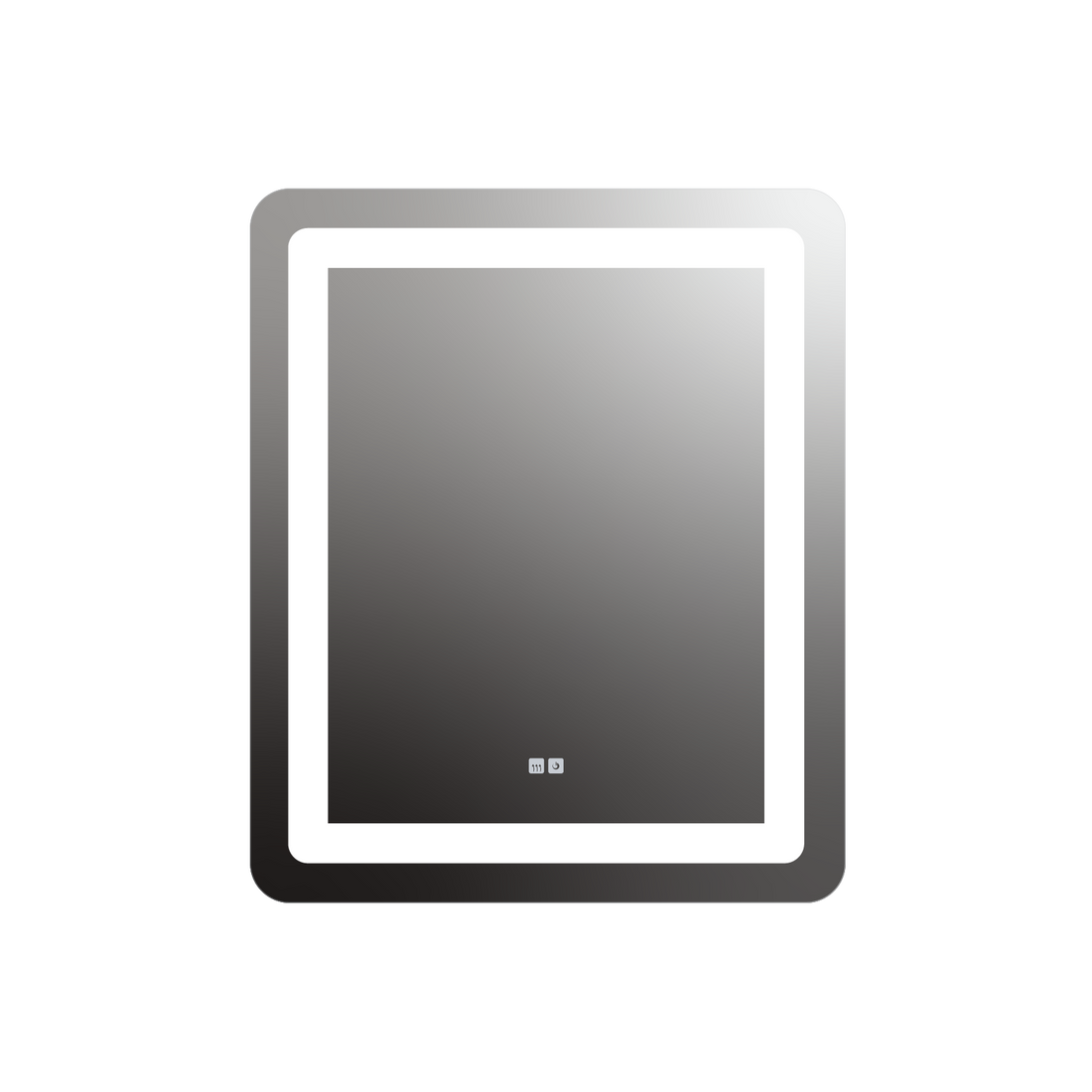 Seura Allegro 30" W x 36" H Touch Control Dimming and Defogger Rounded Rectangle LED Lighted Mirror