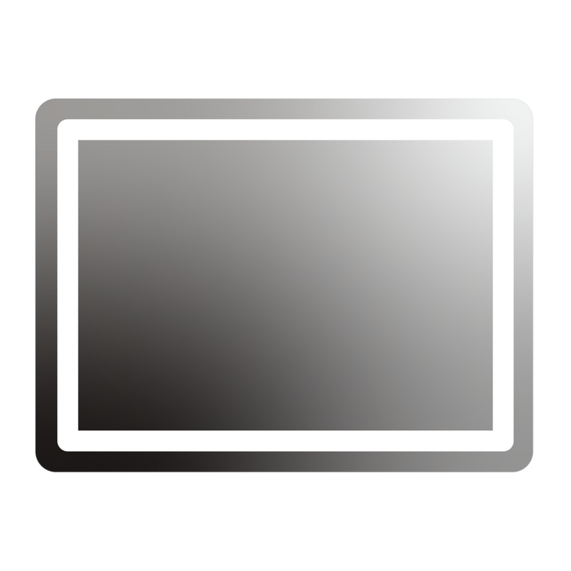 Seura Allegro 48" W x 36" H Wall Switch Dimming Rounded Rectangle LED Lighted Mirror