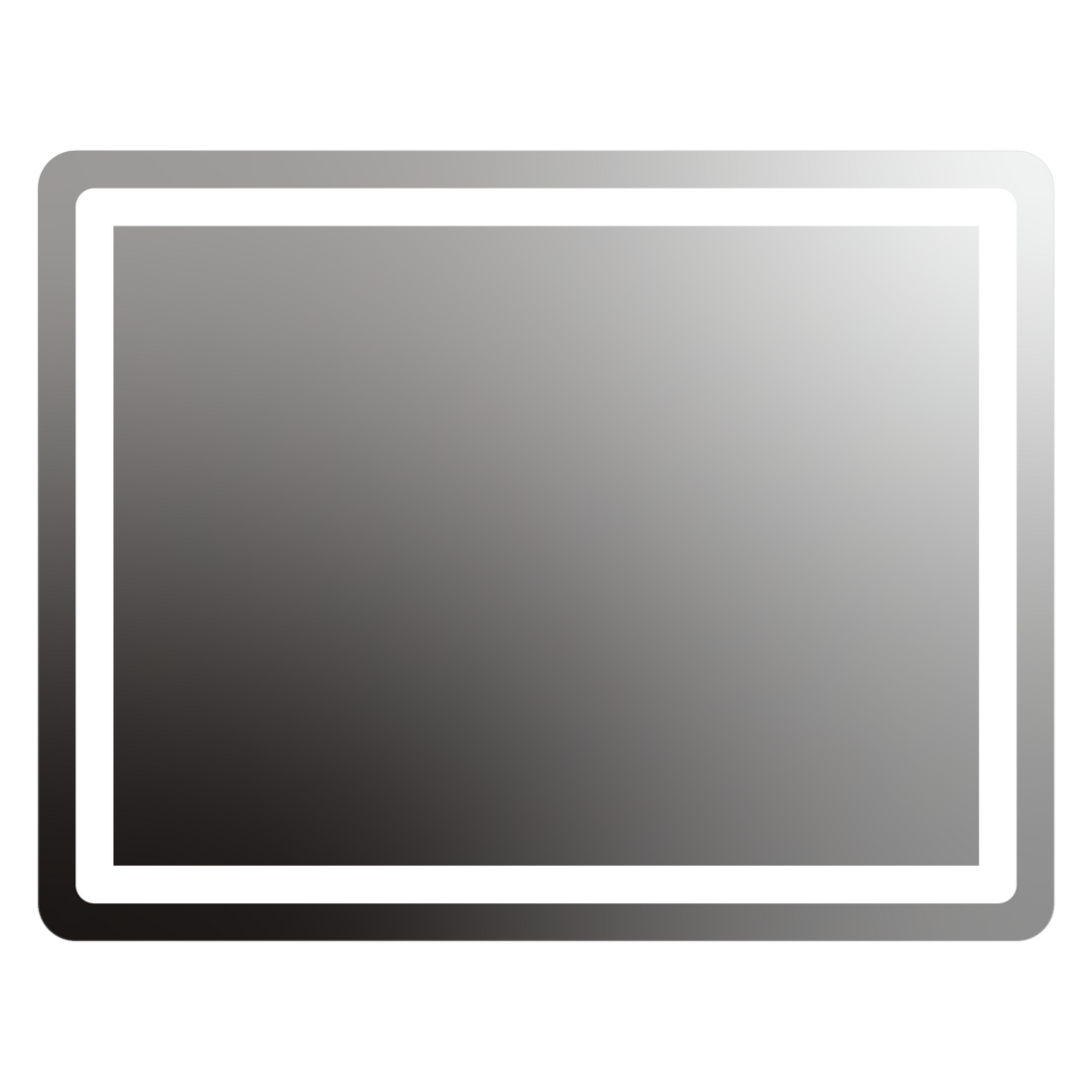 Seura Allegro 54" W x 42" H Wall Switch Dimming Rounded Rectangle LED Lighted Mirror