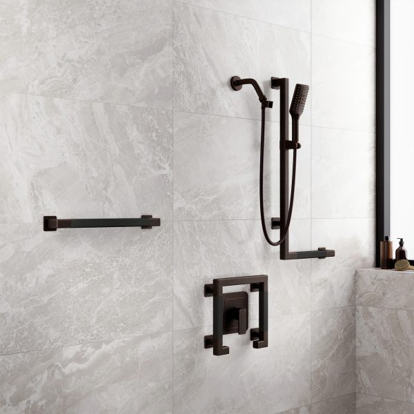 PULSE ShowerSpas Seville 2.5 GPM Multi-Function Handshower Oil Rubbed Bronze Left Slide Bar