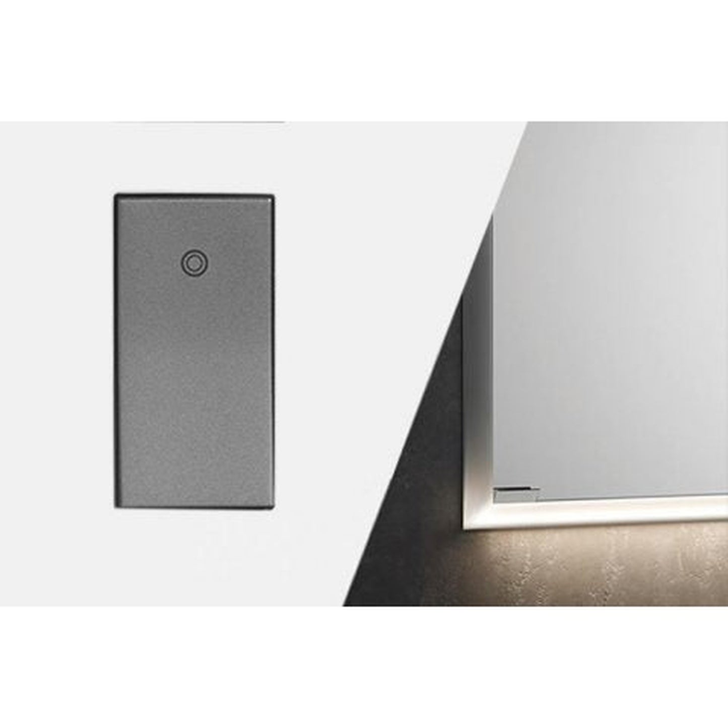 Sidler Quadro 20" x 36" 3000K Single Left Hinged Mirror Door Anodized Aluminum Medicine Cabinet With Night Light Function, Built-in GFCI Outlet and USB port