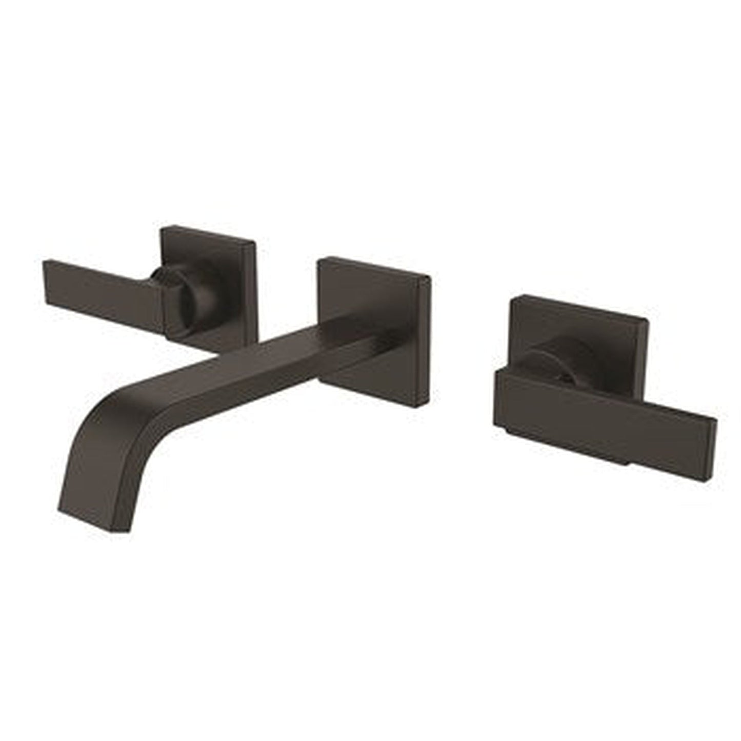 Speakman Lura 1.2 GPM Platform Lever Handles Matte Black Wall Mounted Faucet