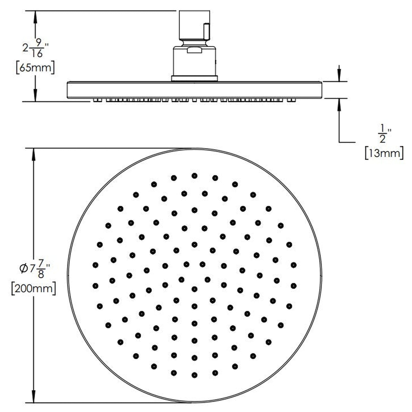 Speakman Neo 1.75 GPM Matte Black Rain Shower Head