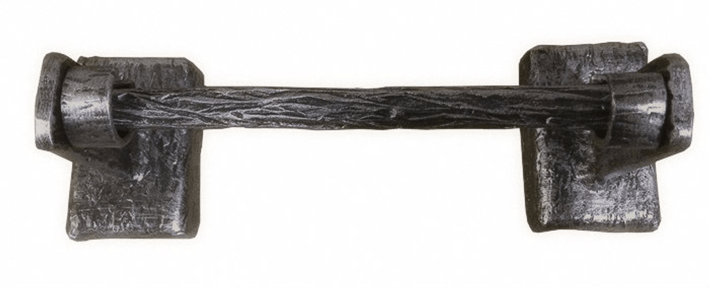 Stone County Ironworks Cedarvale 8" Hand Rubbed Pewter Iron Tissue Holder With Copper Iron Accent