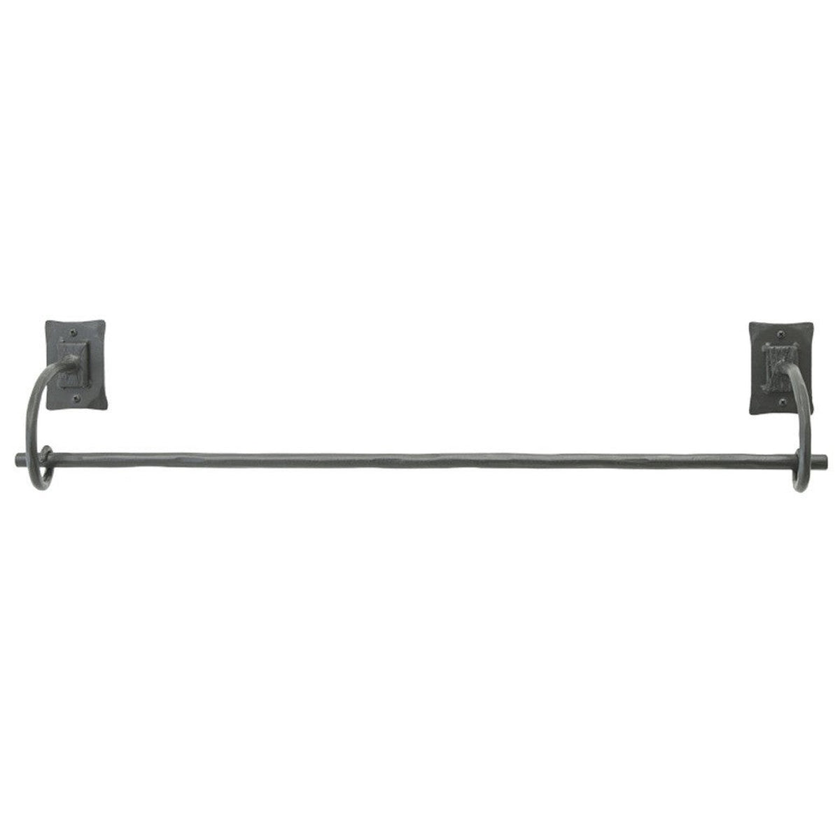 Stone County Ironworks Sedona 16" Hand Rubbed Pewter Iron Towel Bar With Copper Iron Accent