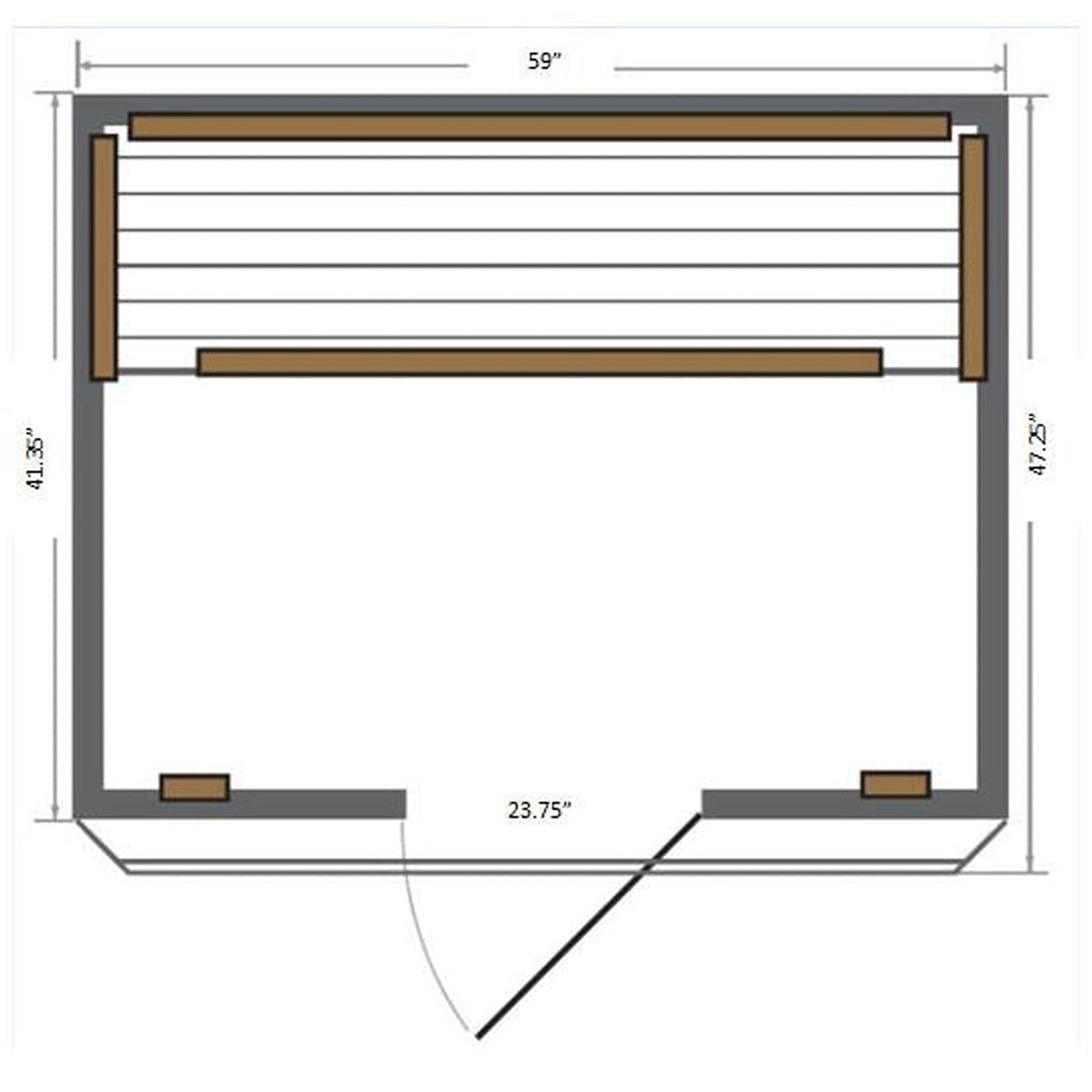 SunRay Aspen 3-Person Canadian Hemlock Wood Indoor Infrared Sauna With 8 Carbon Nano Heaters