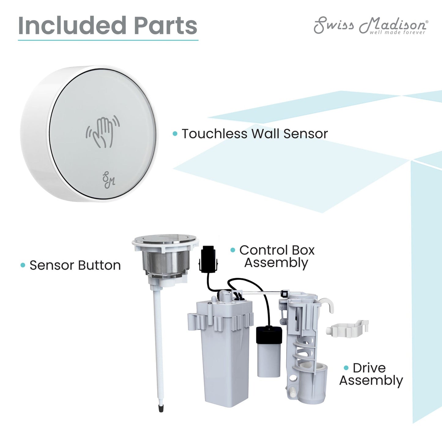 Swiss Madison 7" Chrome Touchless Flush Retrofit Kit