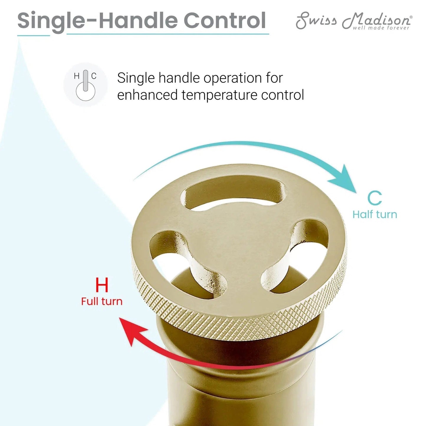 Swiss Madison Avallon 12" Single-Handle Brushed Gold Bathroom Faucet With 1.2 GPM Flow Rate